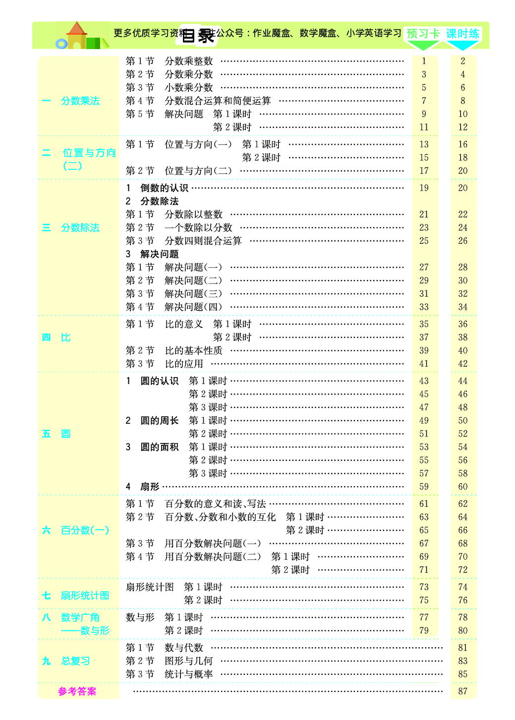 20秋人教版数学六年级上册素养提升手册.pdf 第2页