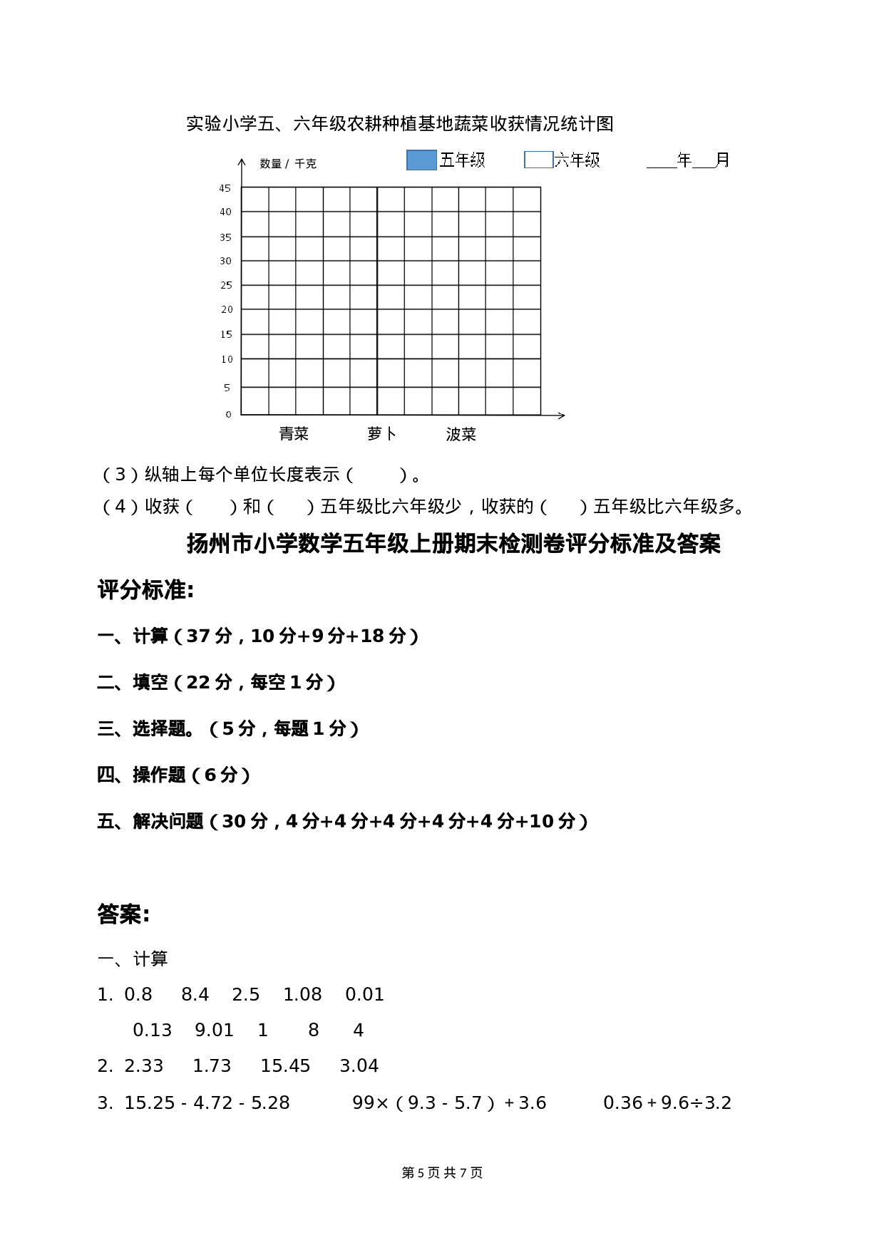 五（上）苏教版数学期末真题试卷.5.doc 第5页