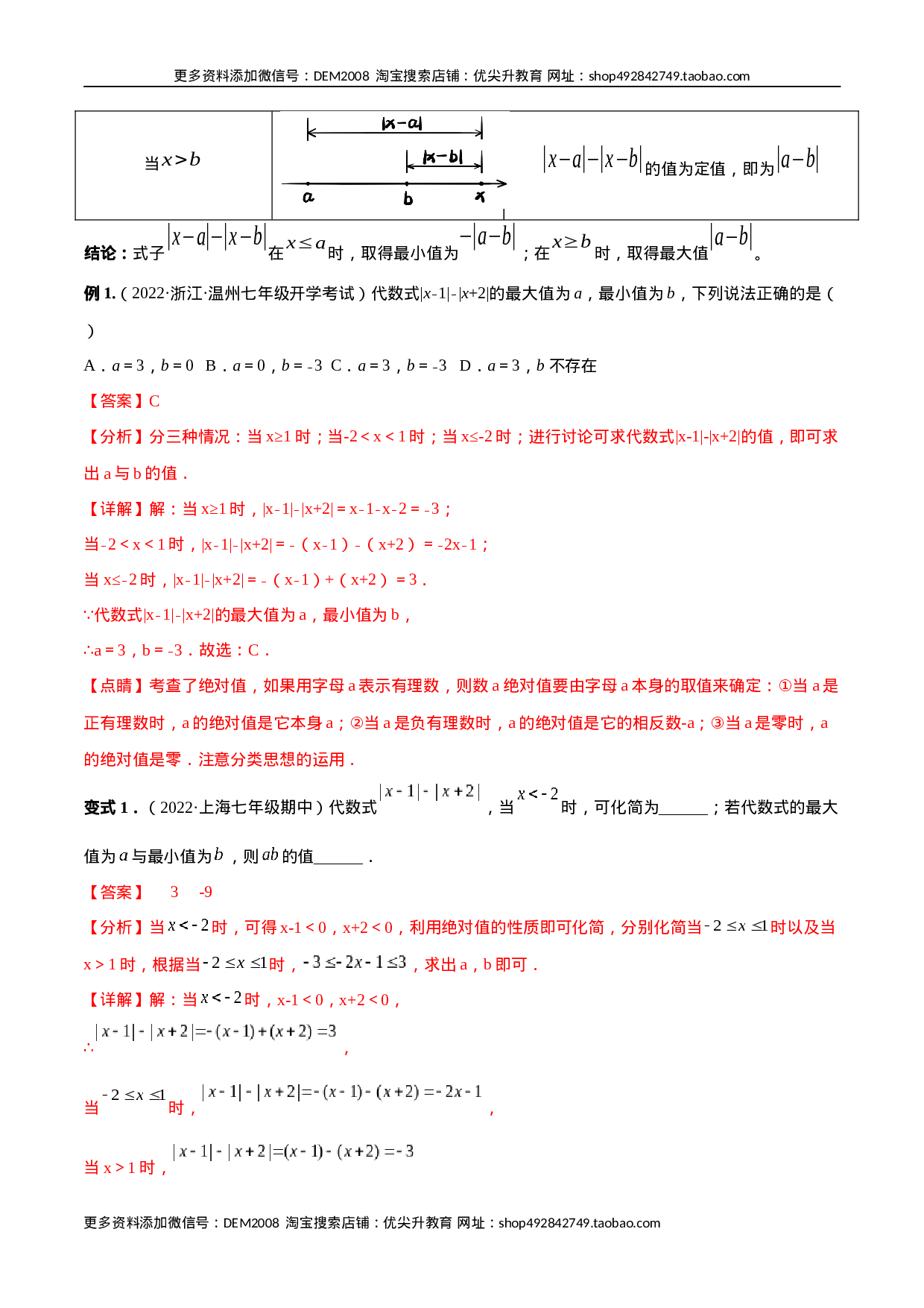 专题03 绝对值压轴题（最值与化简）专项讲练（人教版）（解析版）.docx 第5页