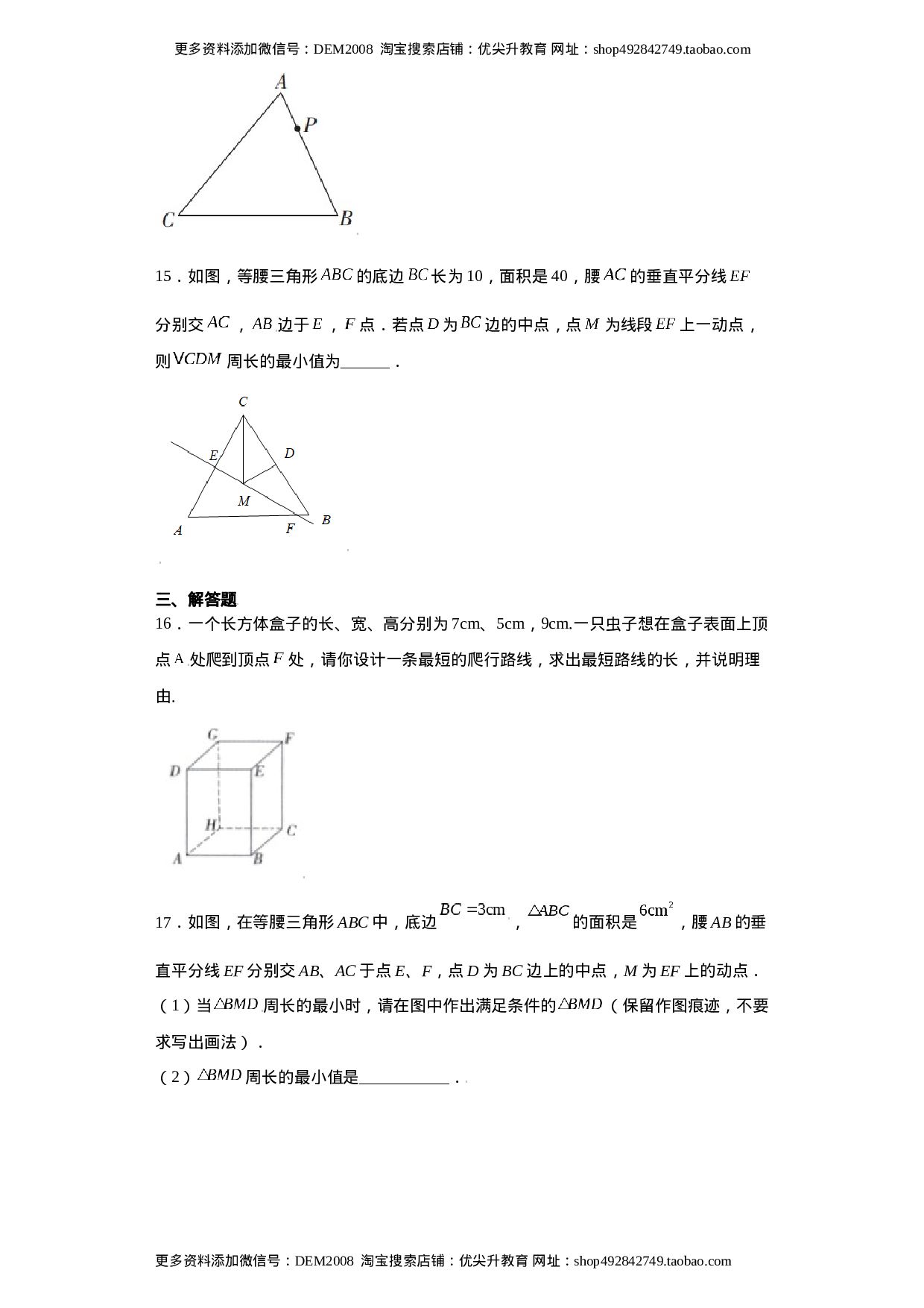 专题06模型方法课之将军饮马模型解题方法专练（原卷版）（人教版）.docx 第5页