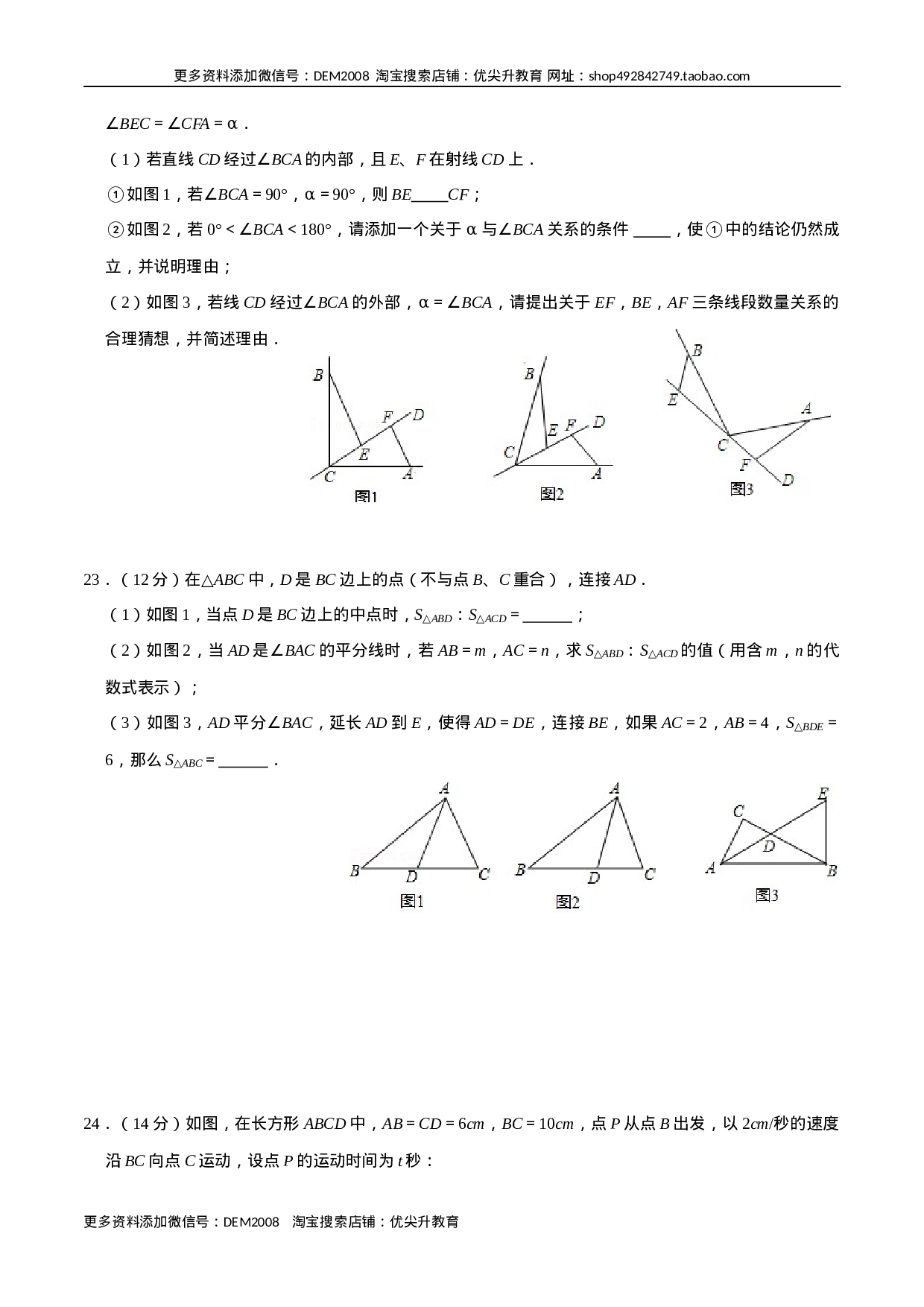 第十二章 全等三角形(B·能力提升)-【过关检测】2022-2023学年八年级数学上学期单元测试卷(人教版)(原卷版).docx 第5页