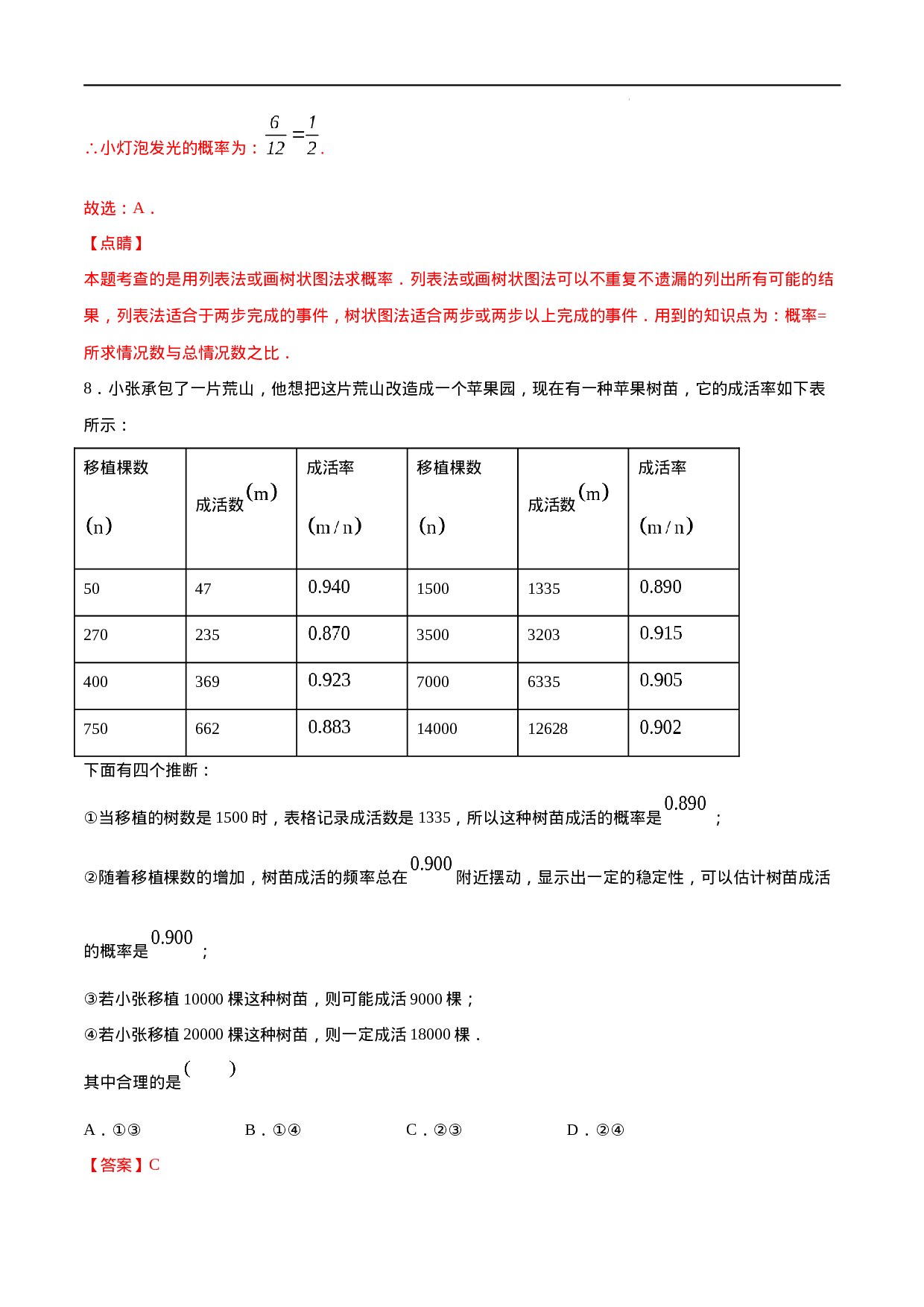 25.3 用频率估计概率(基础训练)(解析版).docx 第6页