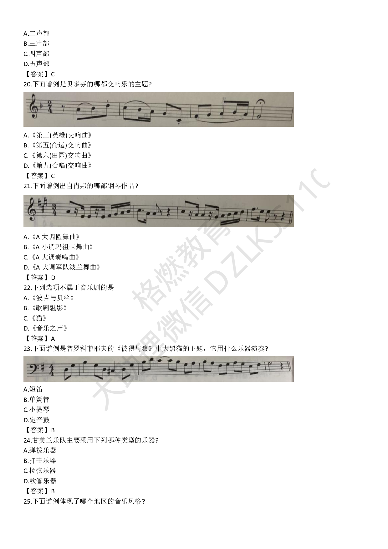 初中音乐学科知识历年真题及解析（2015上-2019上）.pdf 第5页