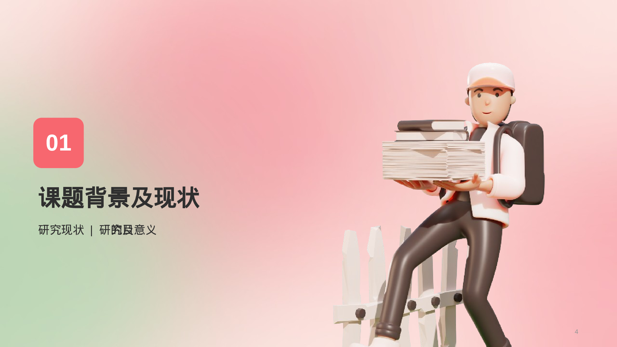 绿色创意艺术系3D毕业论文答辩PPT.pptx 第4页