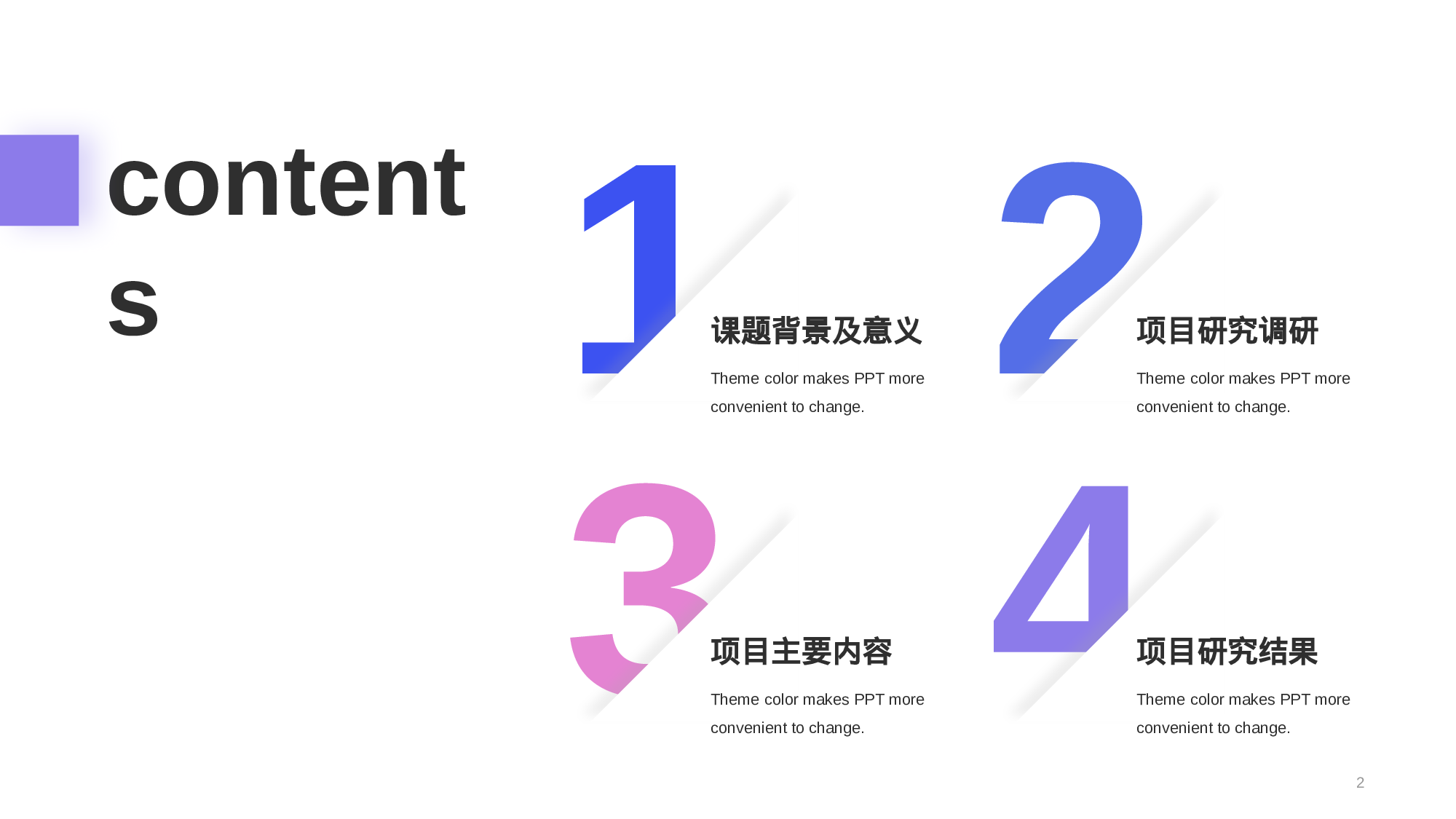 蓝粉色创意渐变互联网PPT主题.pptx 第2页