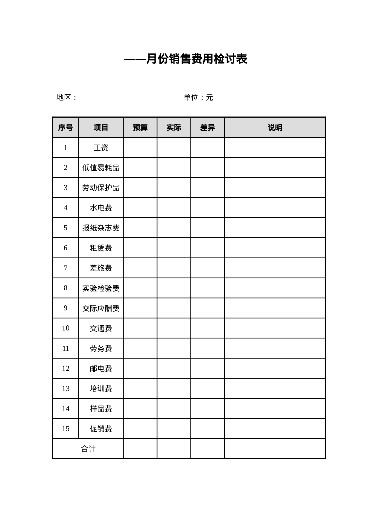 费用检讨表.doc 第1页