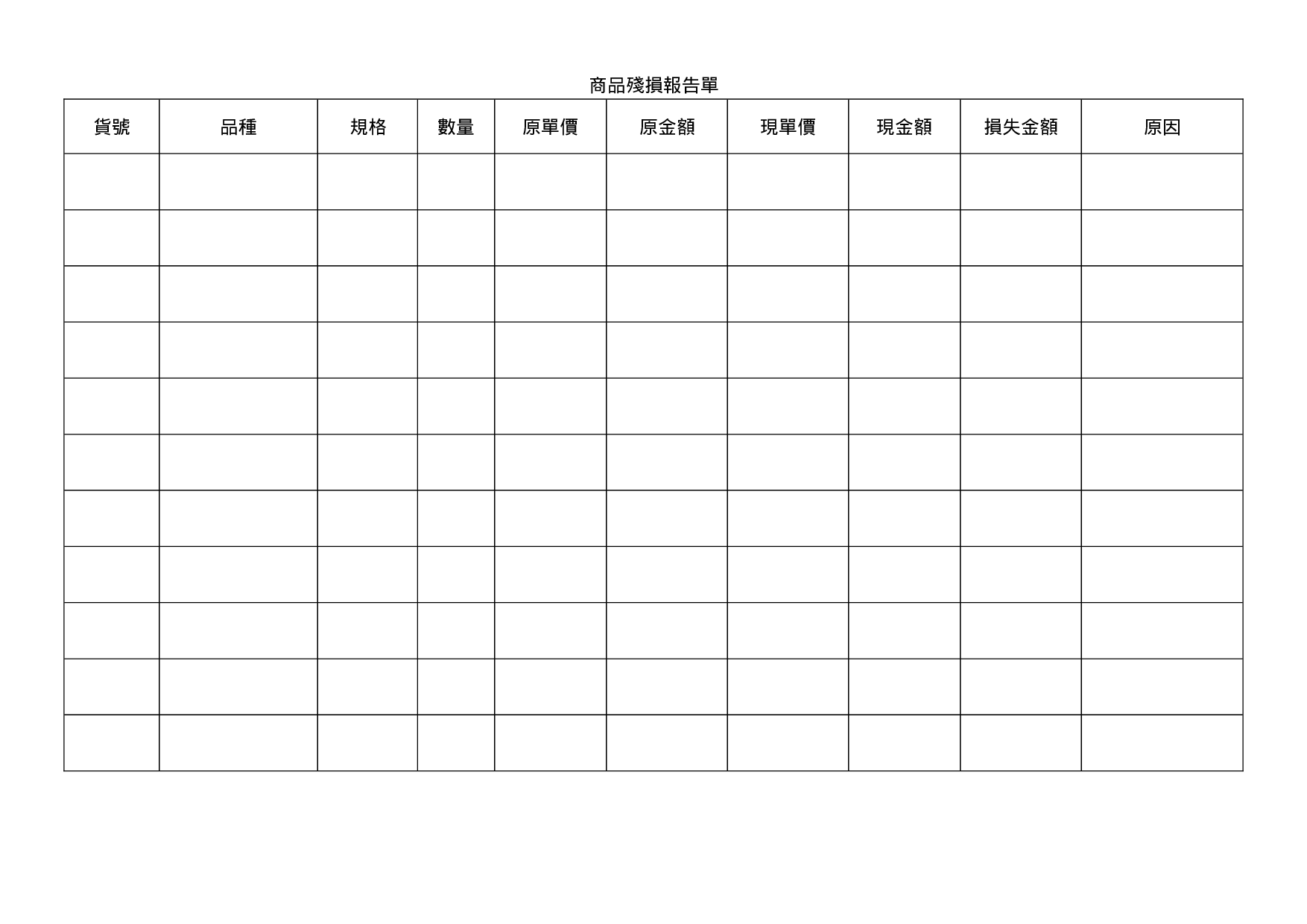 商品残损报告单.doc 第1页