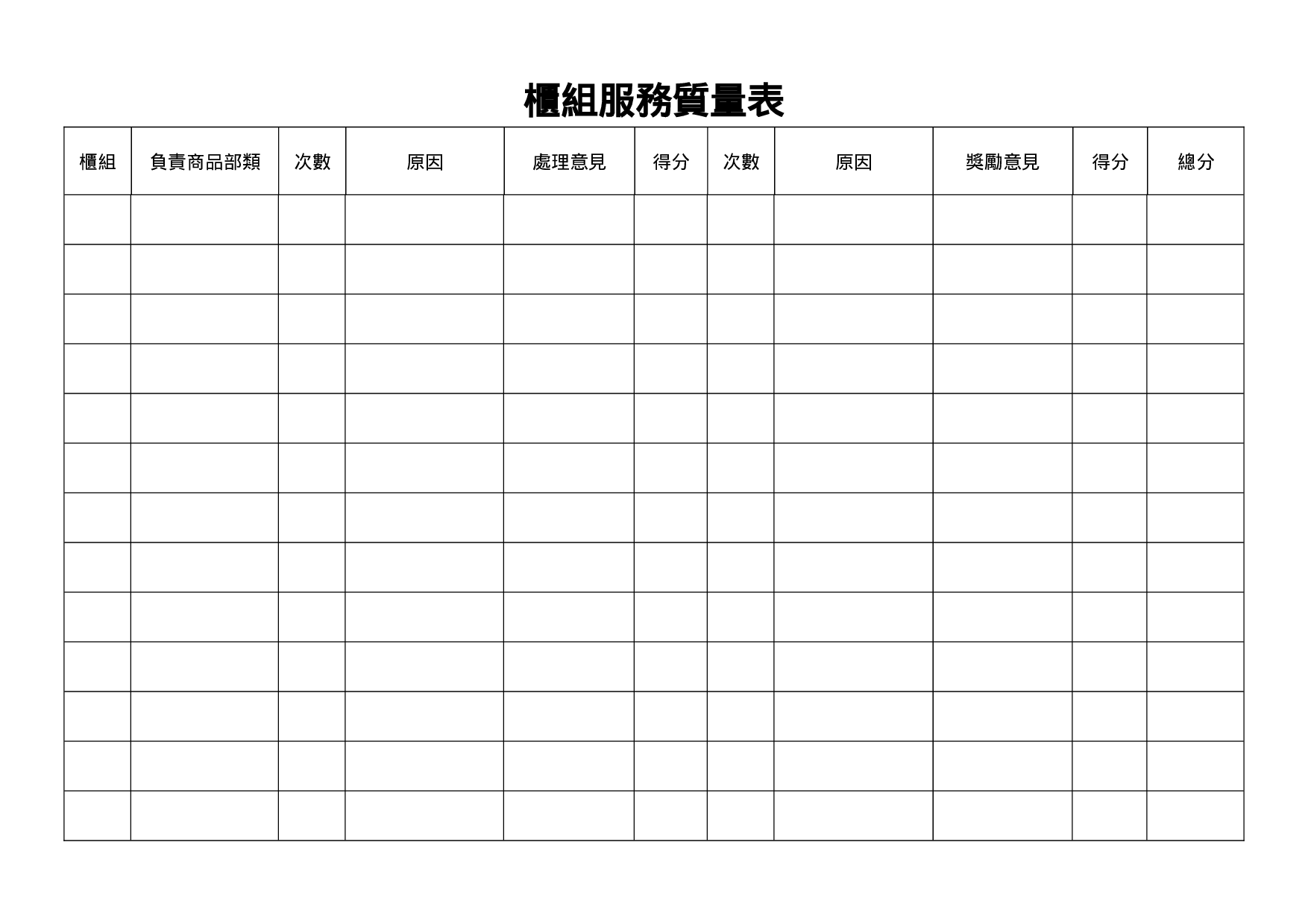 柜组服务质量表.doc 第1页