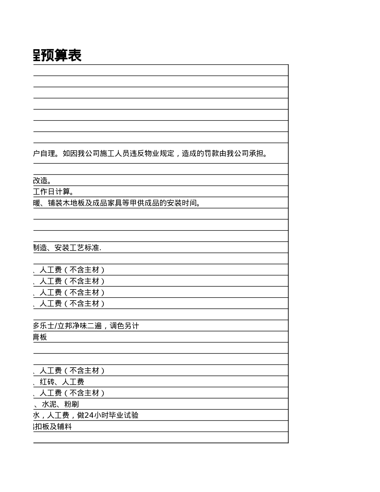 装修预算表.xlsx 第4页