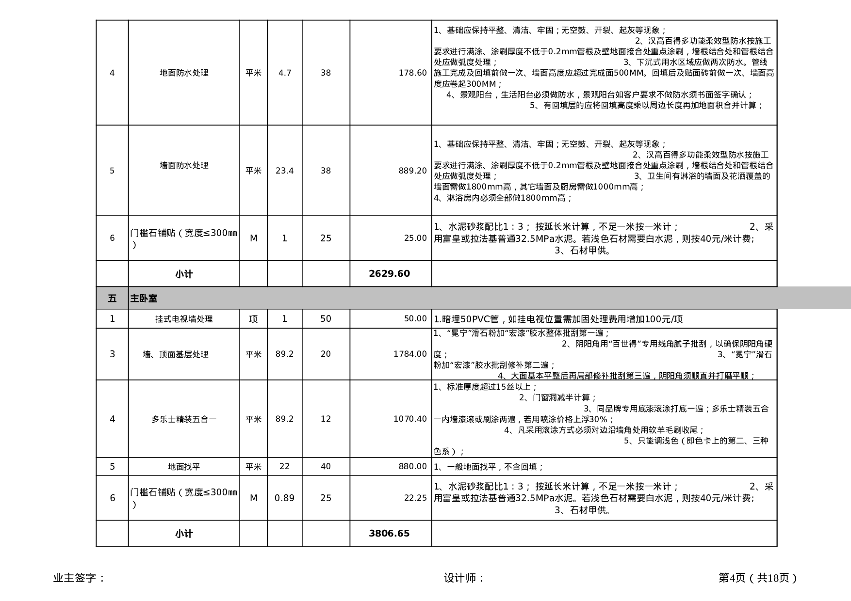 装修预算报价表.xls 第4页