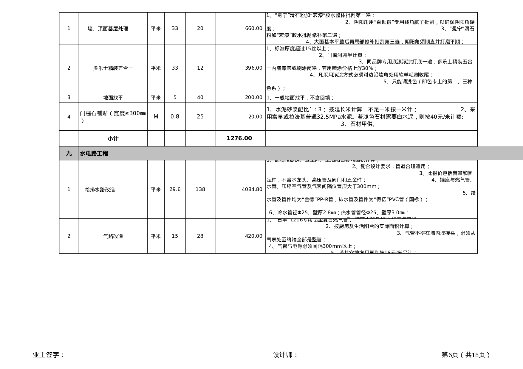 装修预算报价表.xls 第6页