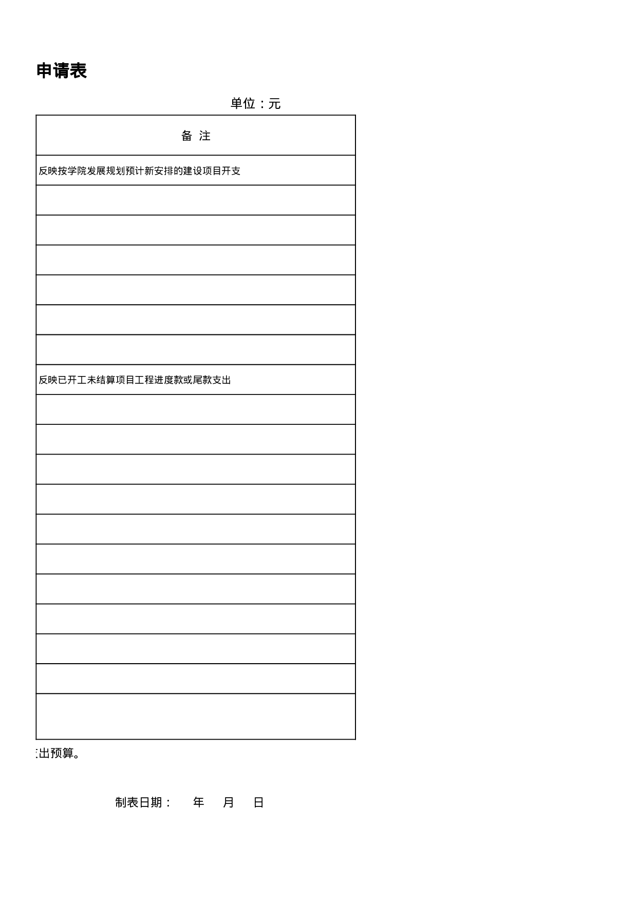 教学单位经费预算申请表.xls 第6页