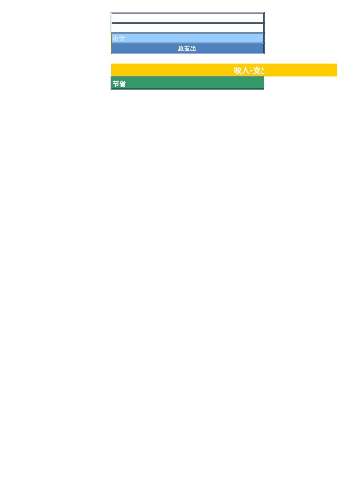 家庭收支预算管理.xls 第2页