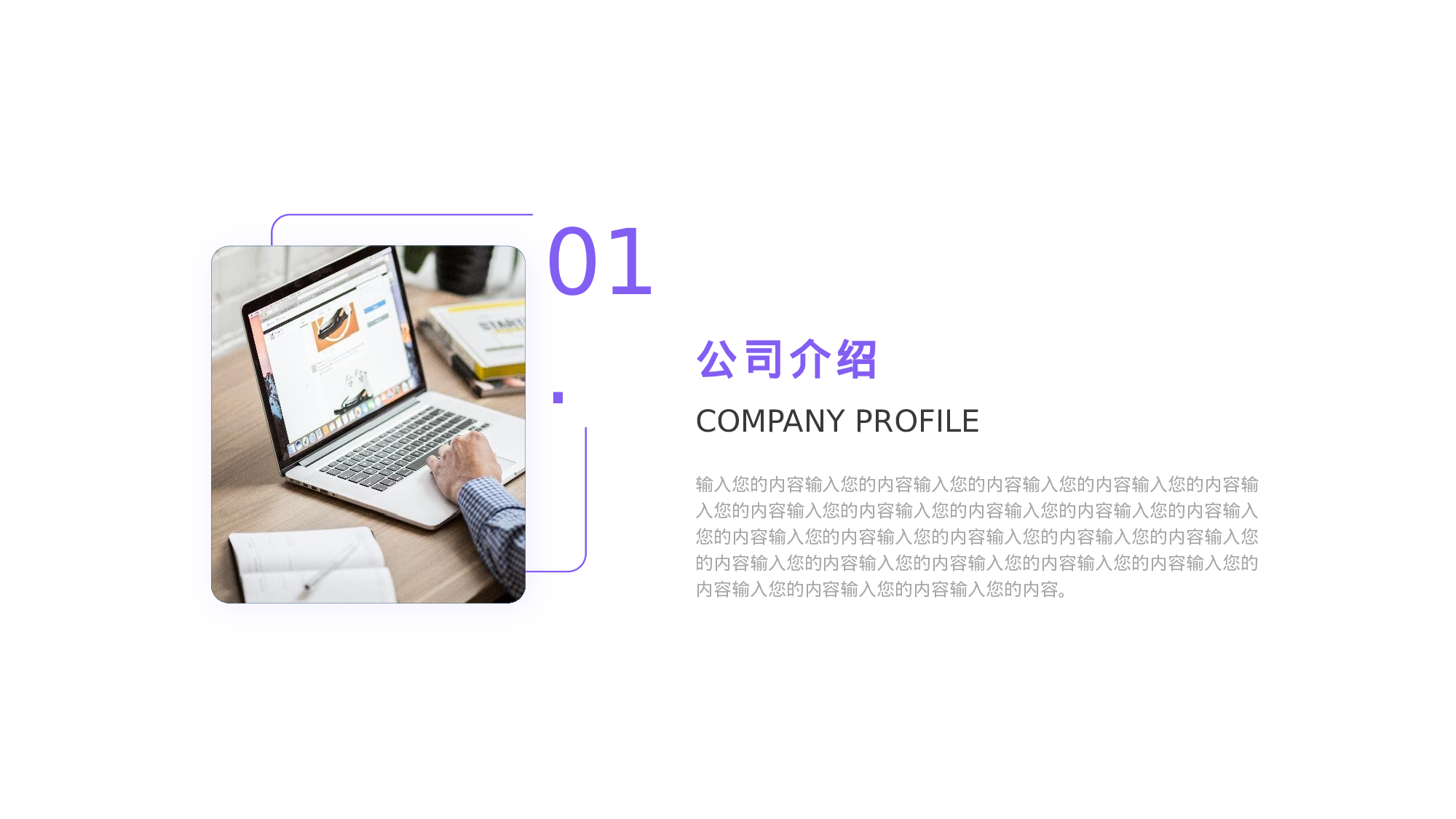 商务风电商企业宣传画册PPT模板.pptx 第3页