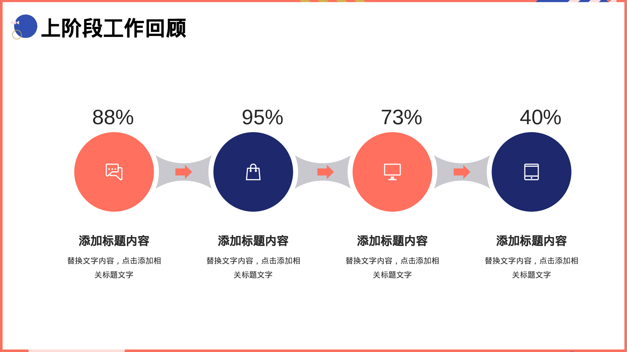 孟菲斯橙蓝工作汇报模板.pptx 第5页