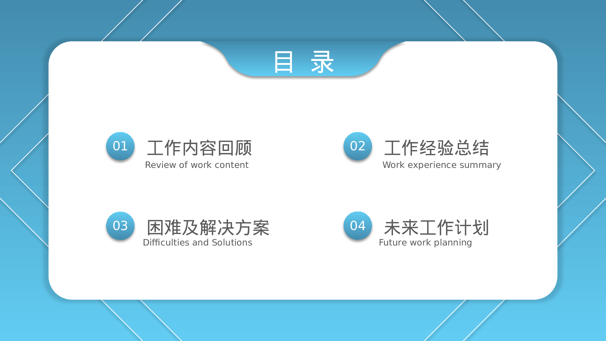 蓝色渐变清新工作汇报通用模板.pptx 第2页