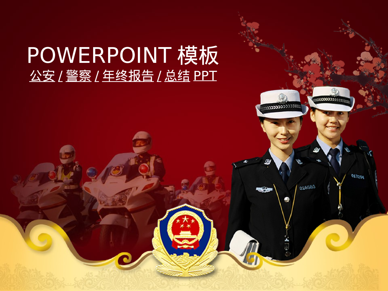 65.公安警察廉政打击犯罪年终报告总结新年规划PPT幻灯片.ppt 第1页