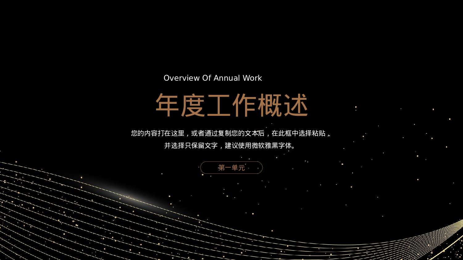 高端黑金商务风工作汇报.pptx 第3页