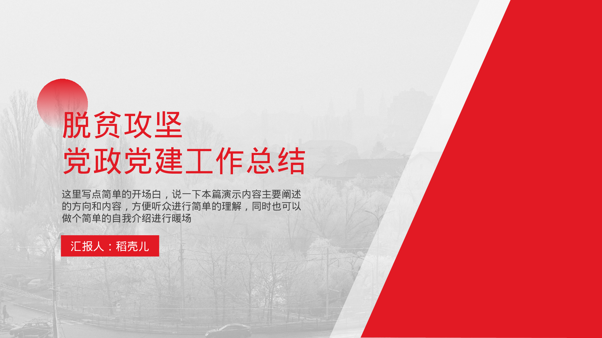 党政党建工作总结工作汇报(1).pptx 第1页