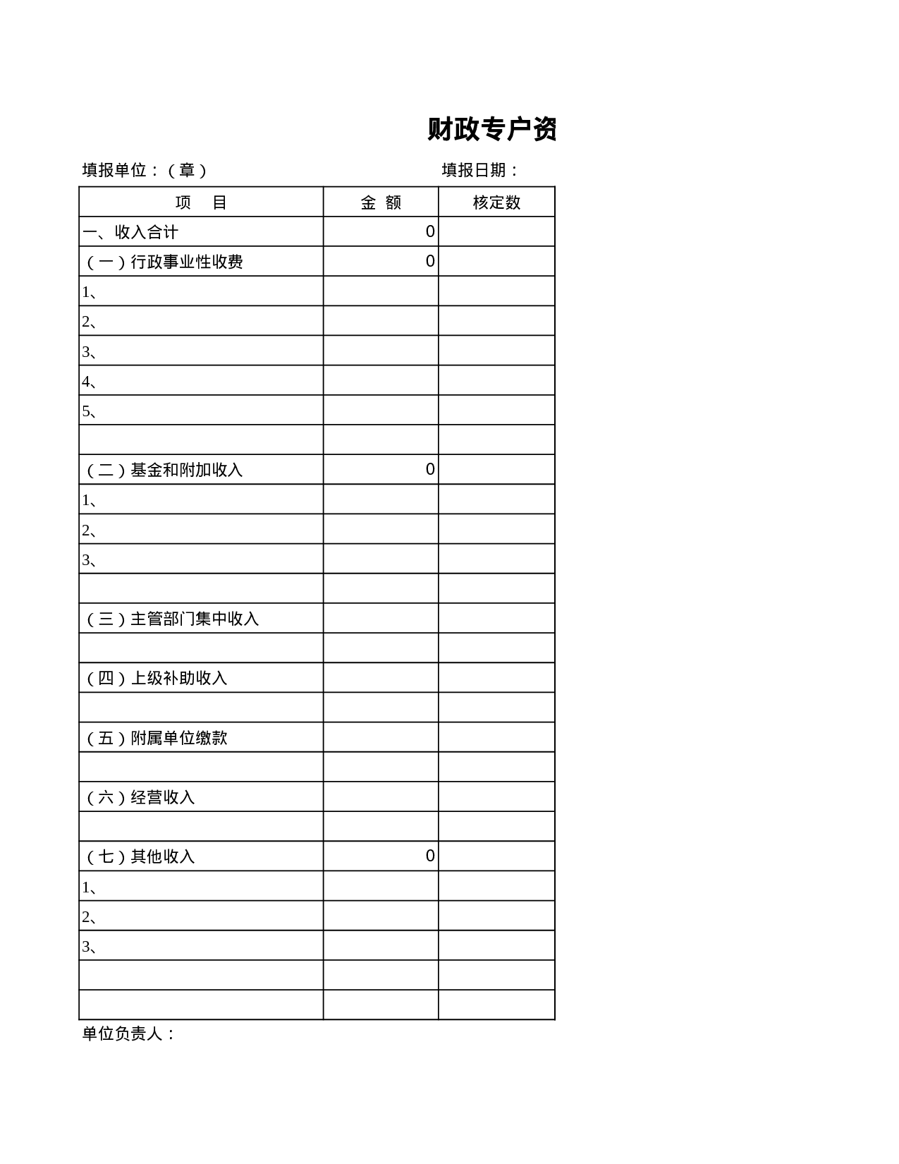 财政专户资金分类快报表.xls 第1页