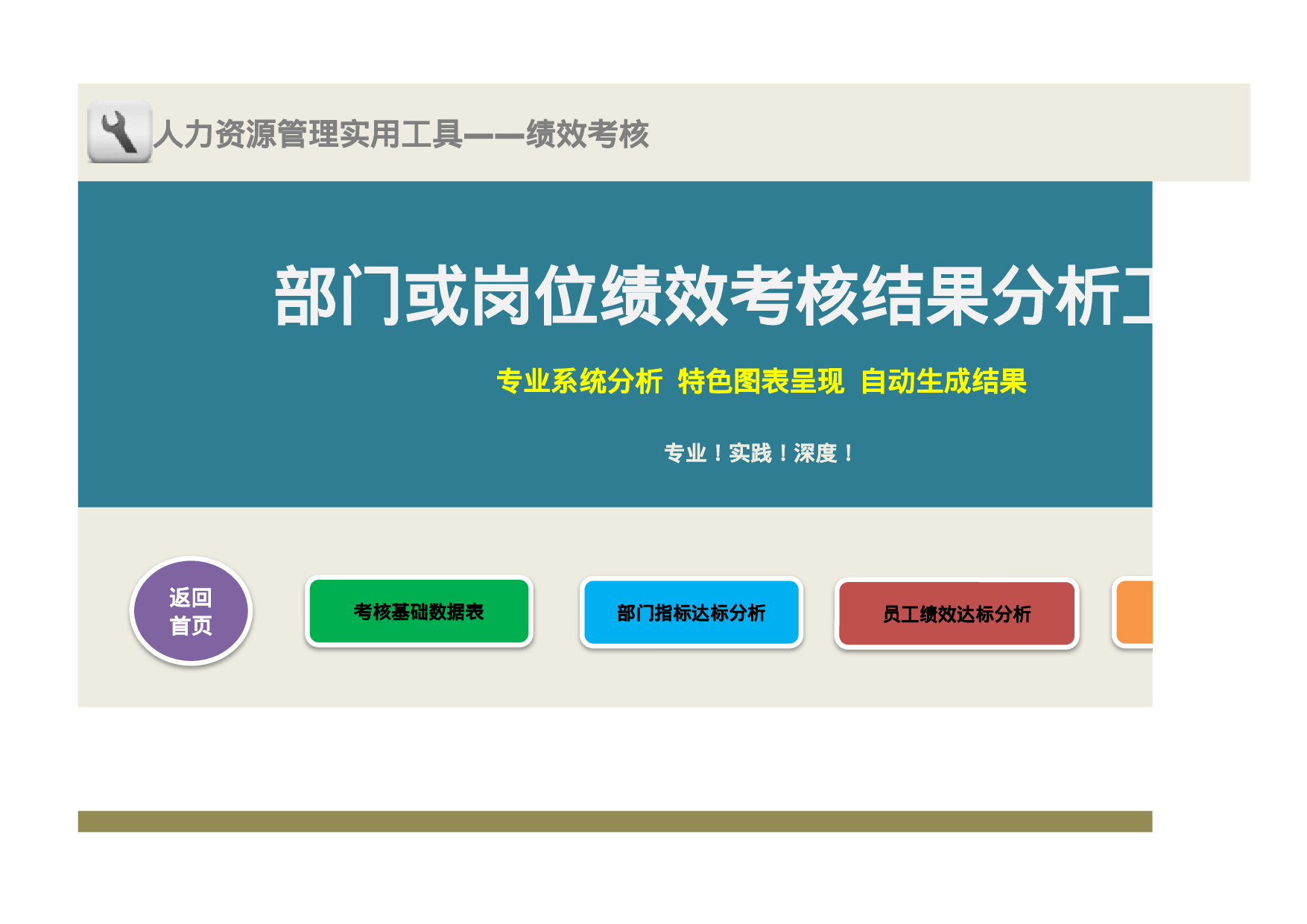绩效考核结果分析系统excel模板.xlsx 第1页