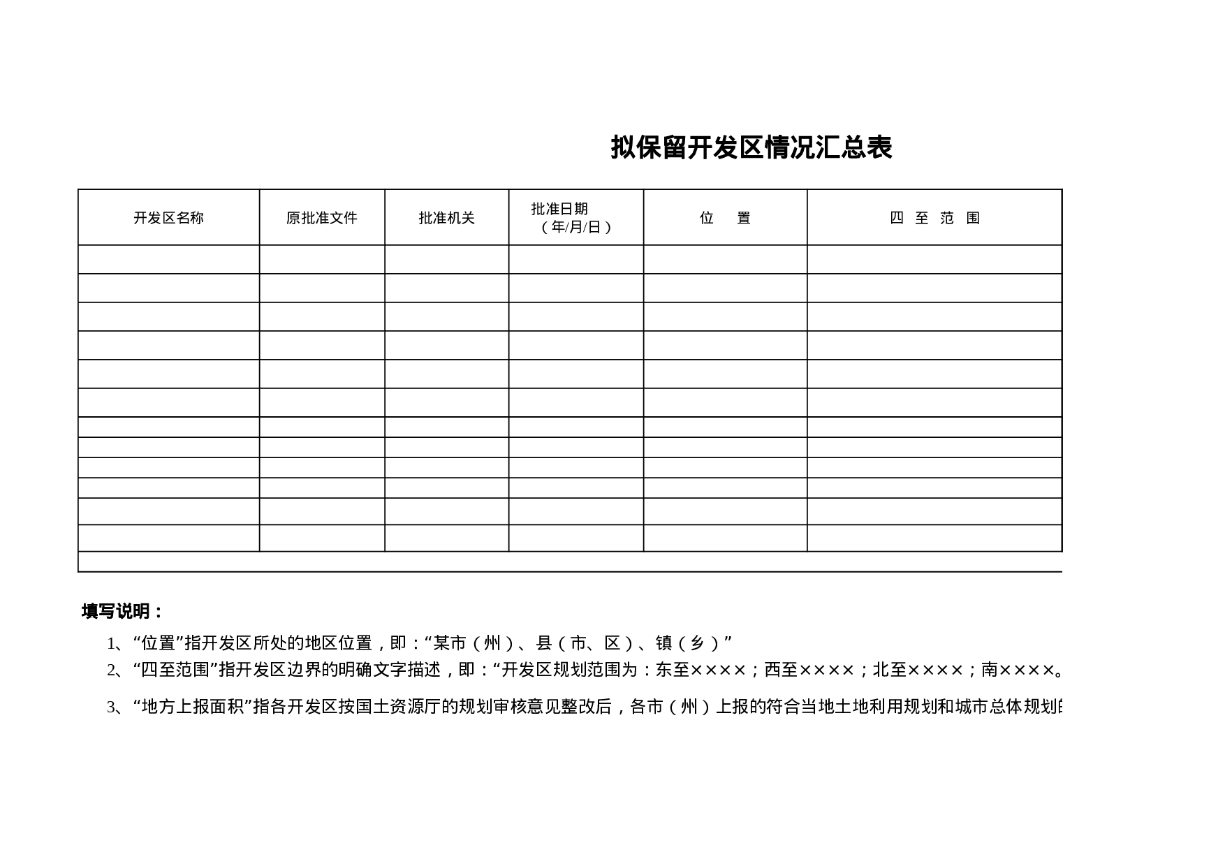 拟保留开发区情况汇总表.xls 第1页