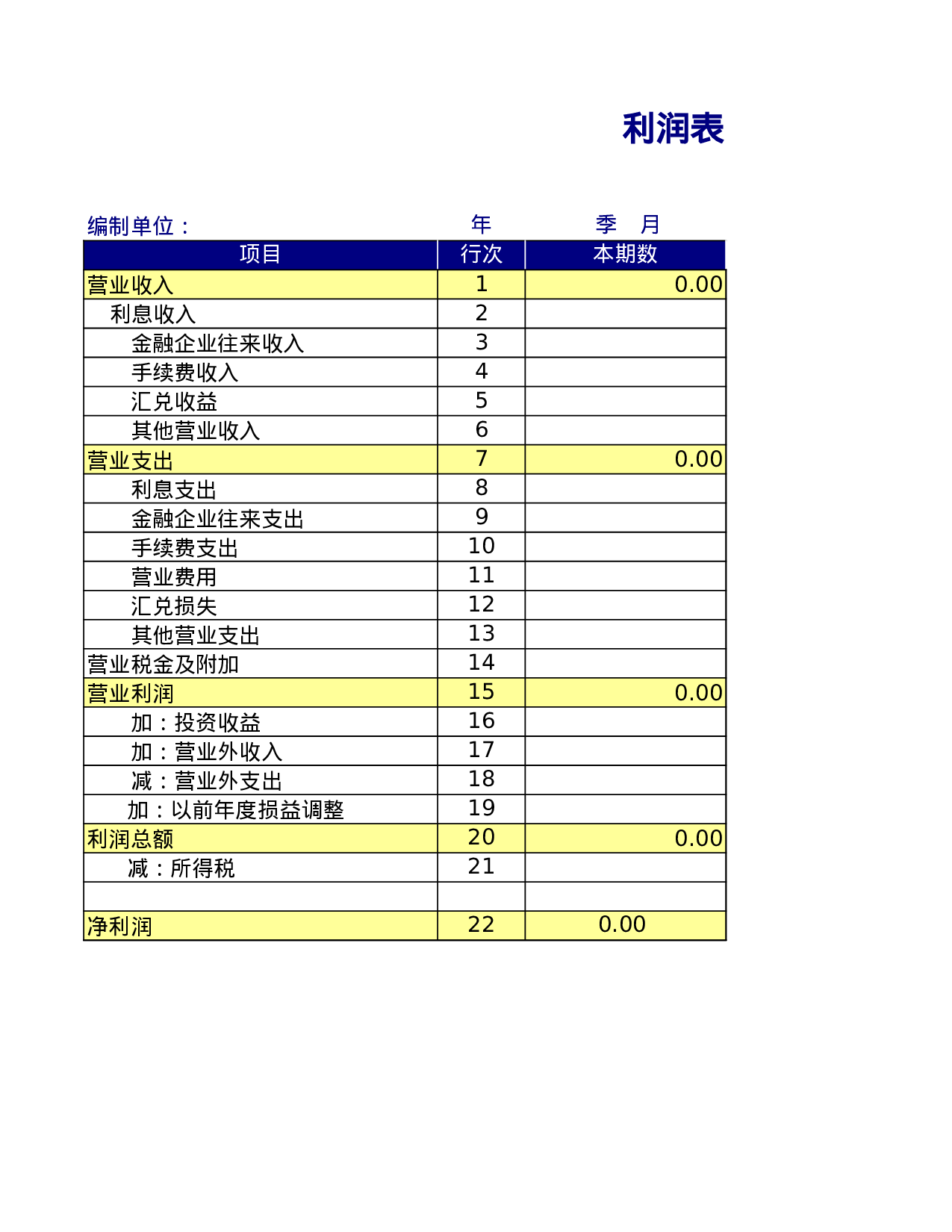 利润表3.xls 第1页