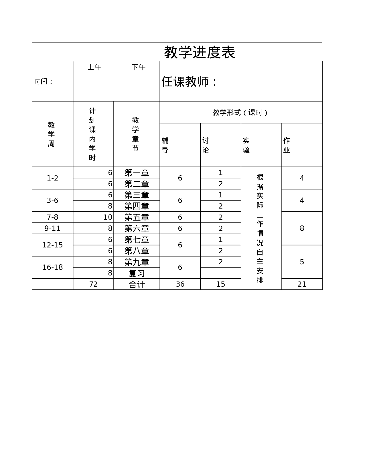 教学进度表.xls 第1页