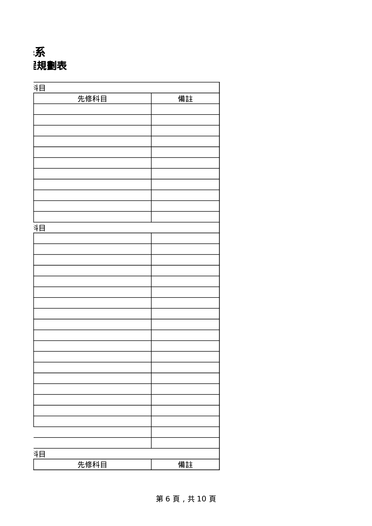 大学年度課程規劃表.xls 第6页