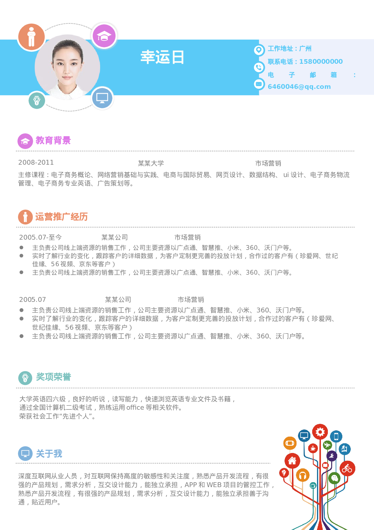 简历活泼明朗单页14.docx 第1页