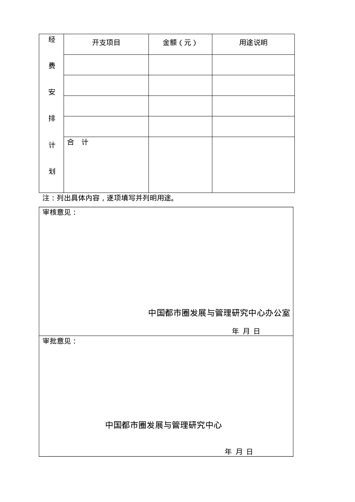 中国都市圈发展与管理研究中心博士后科研项目计划书模板.doc 第6页