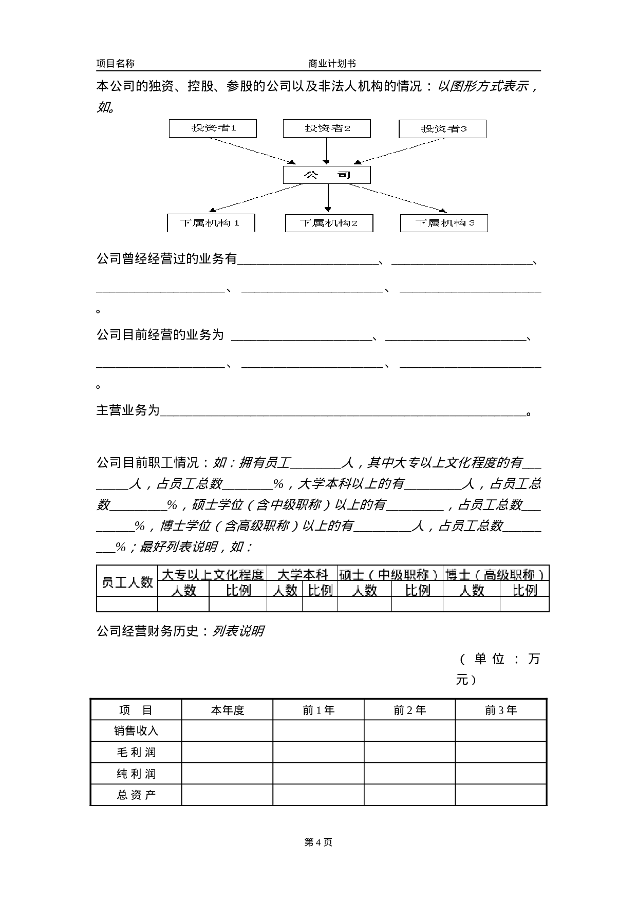 商業計劃書模版5.doc 第5页