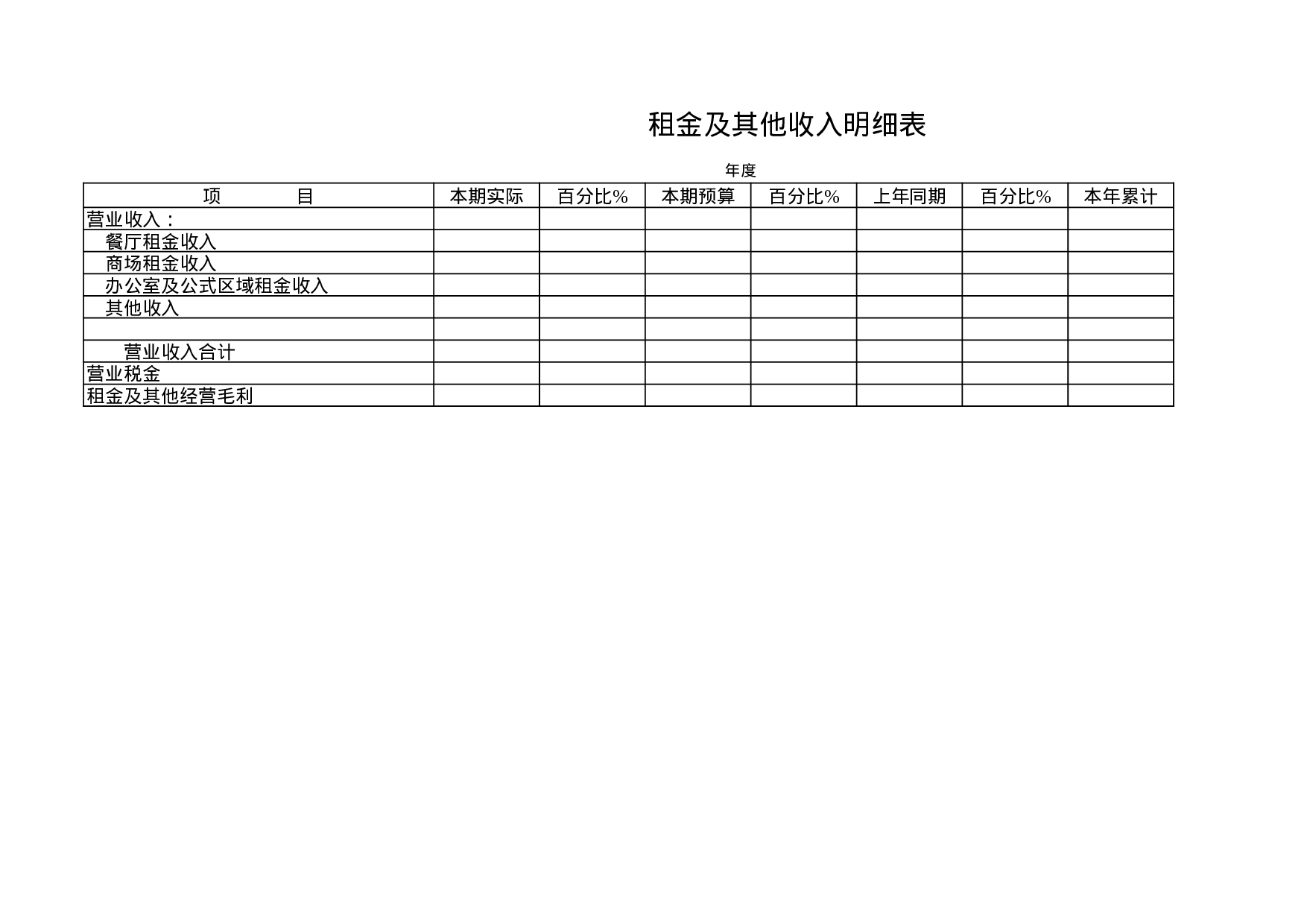 租金及其他收入明细表.xls 第1页