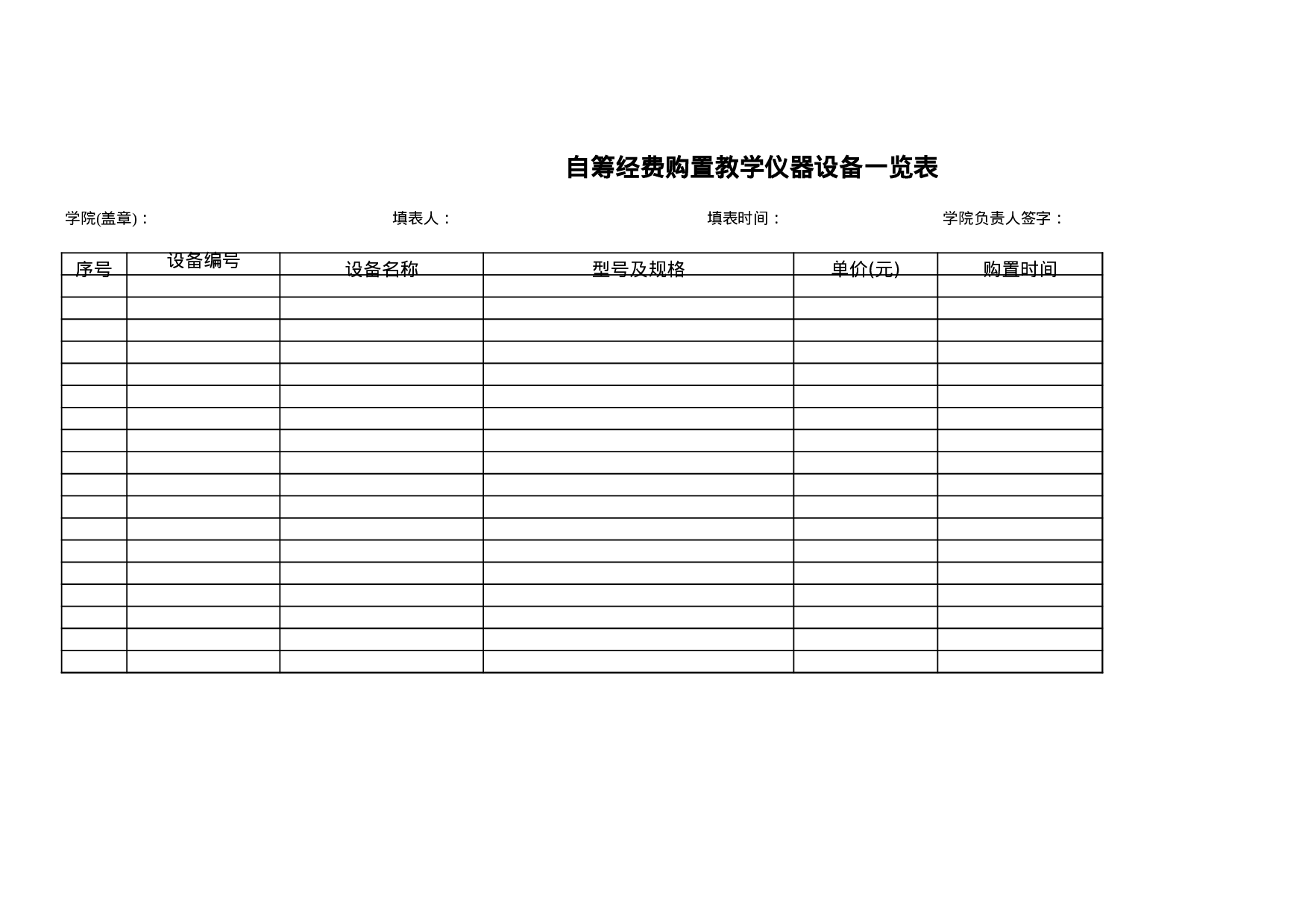 自筹经费购置教学仪器设备一览表.xls 第1页