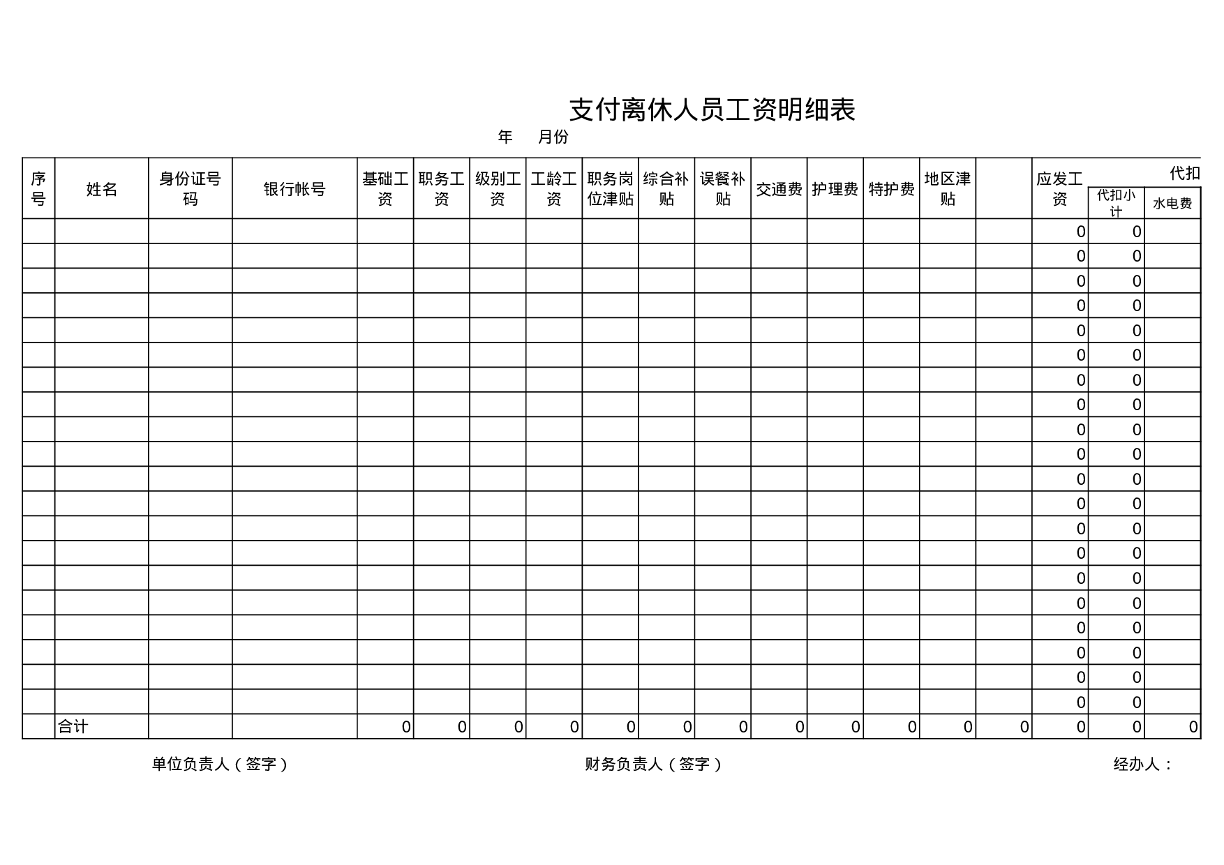 支付离休人员工资明细表.xls 第1页