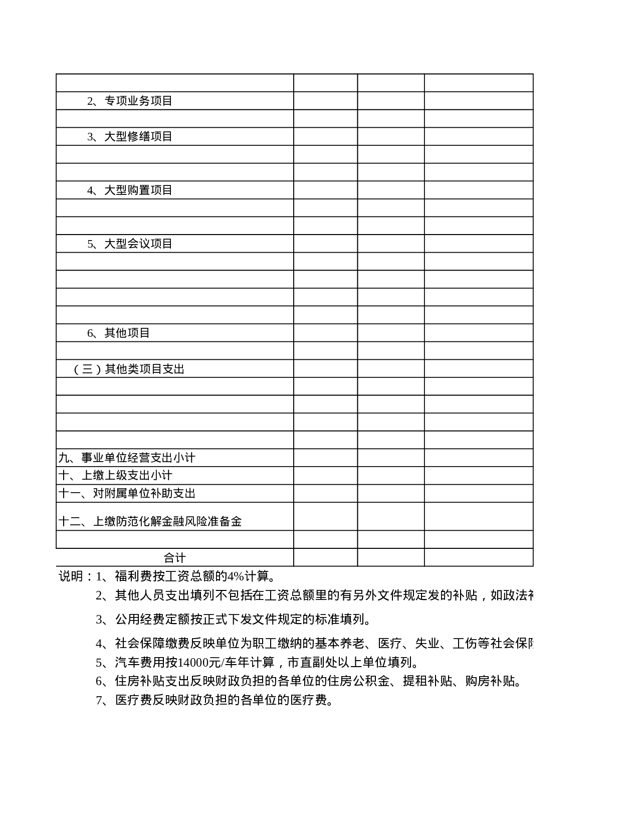 支出项目明细表.xls 第3页