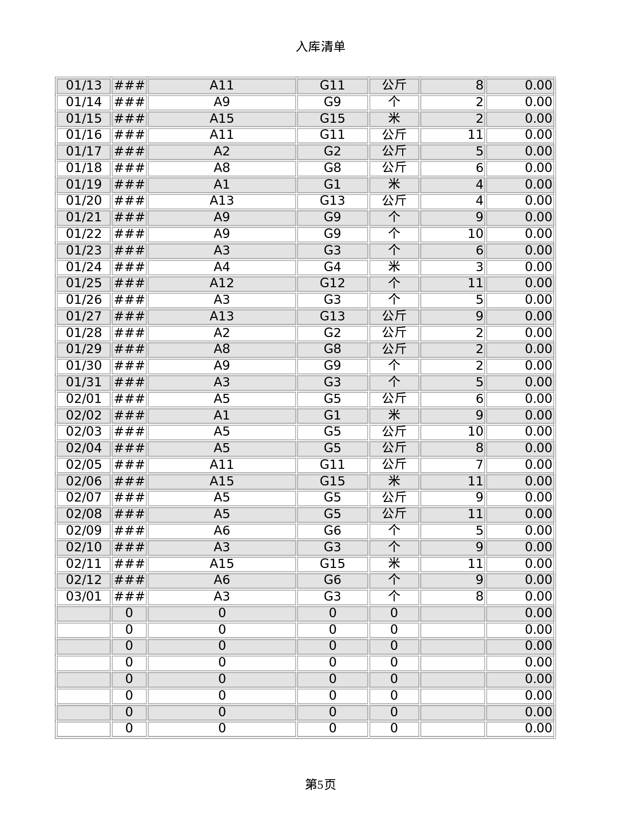 原材料出入库统计.xls 第5页