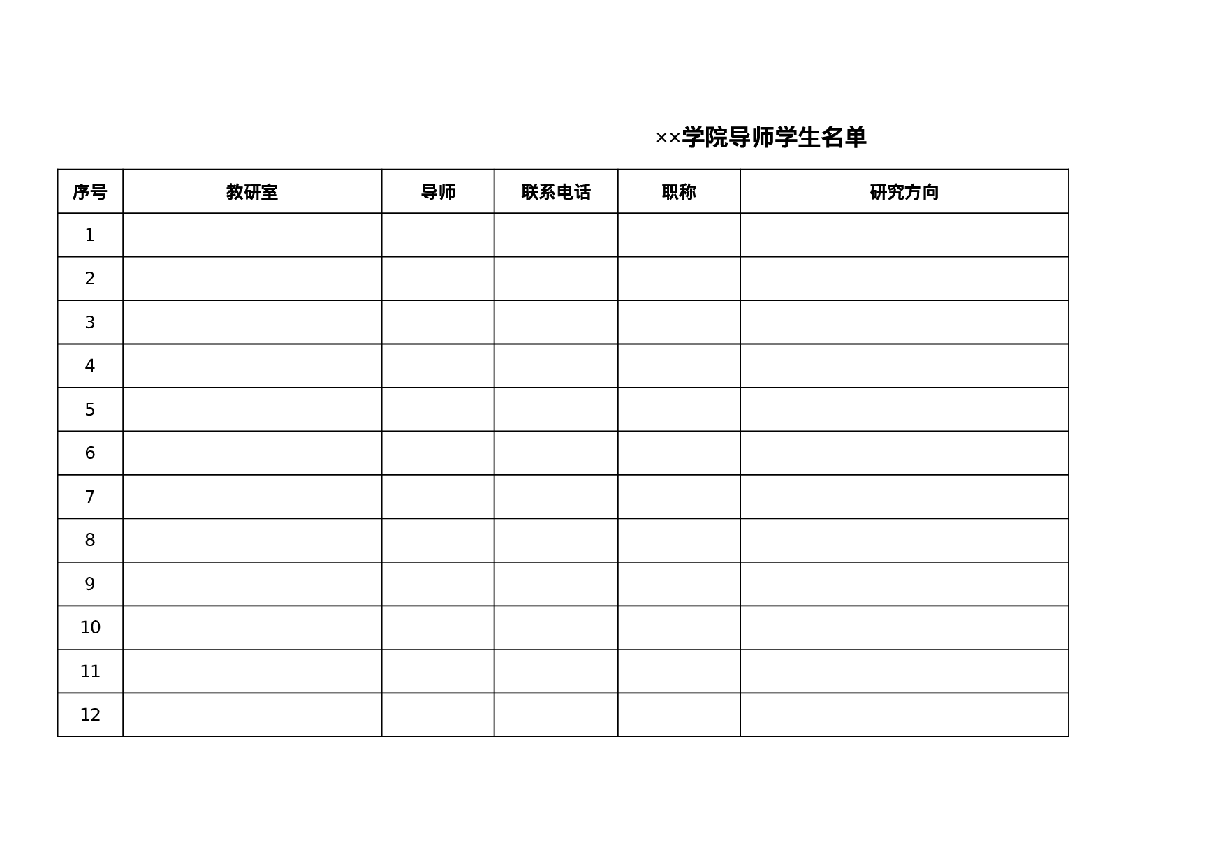 学院导师学生名单.xls 第1页