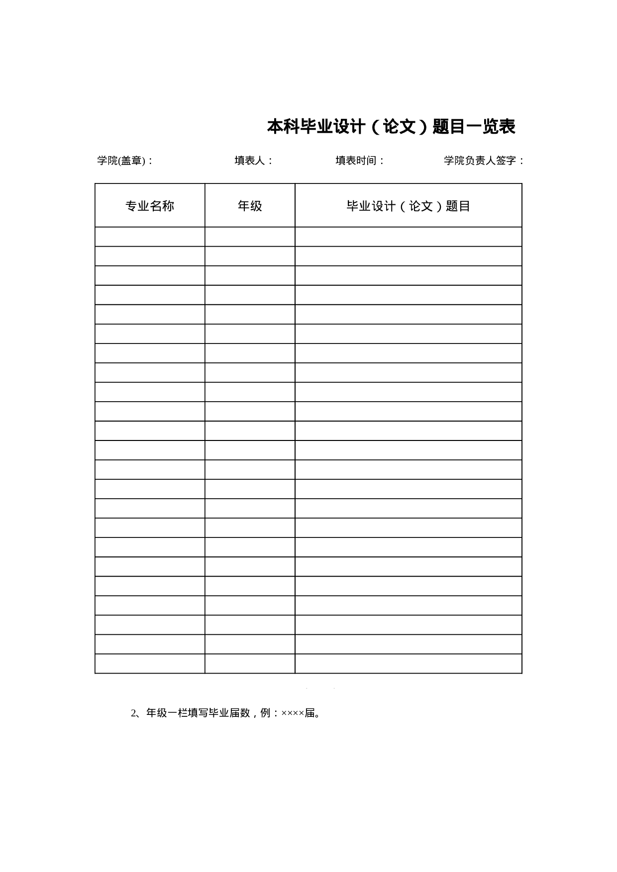 学院本科毕业设计（论文）题目一览表.xls 第1页