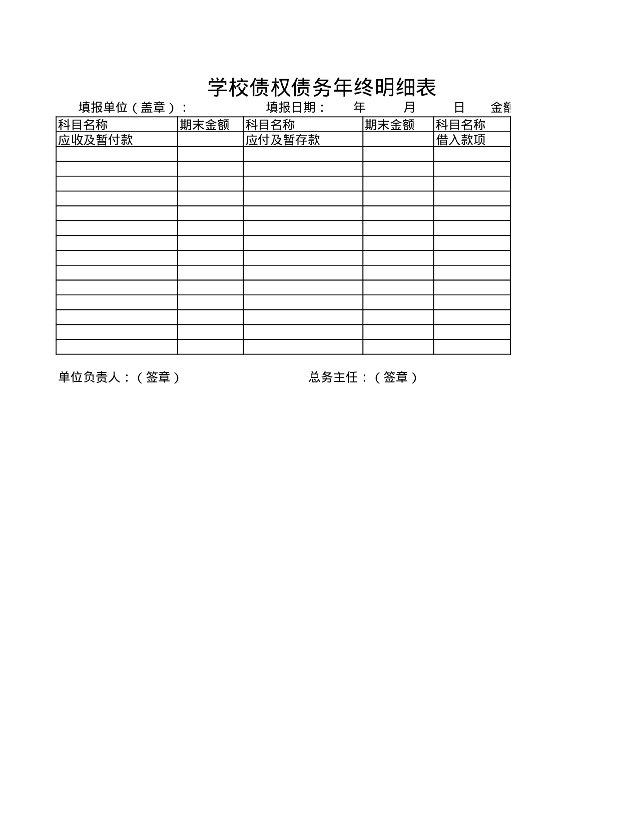 学校债权债务年终明细表.xls 第1页