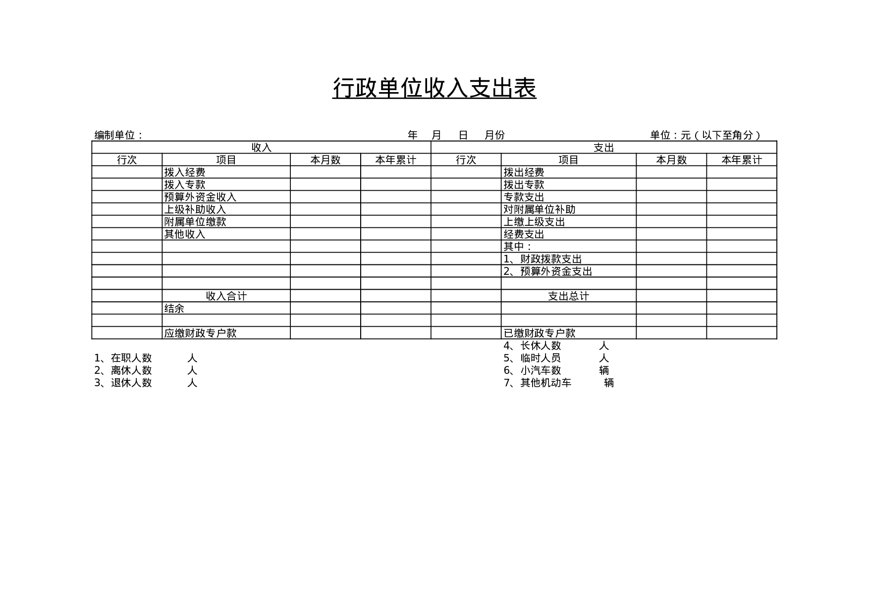 行政单位收入支出表2.xls 第1页