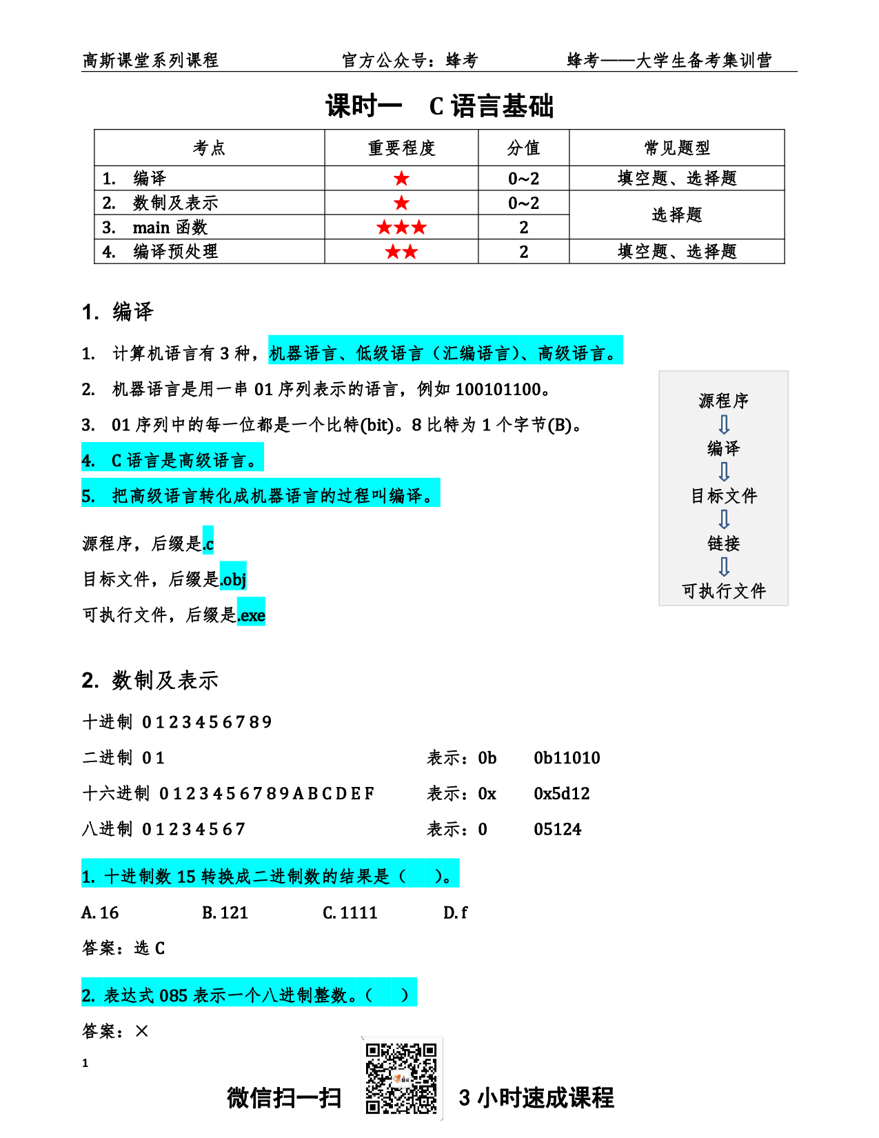 《C语言》讲义笔记【高斯课堂】.pdf 第2页