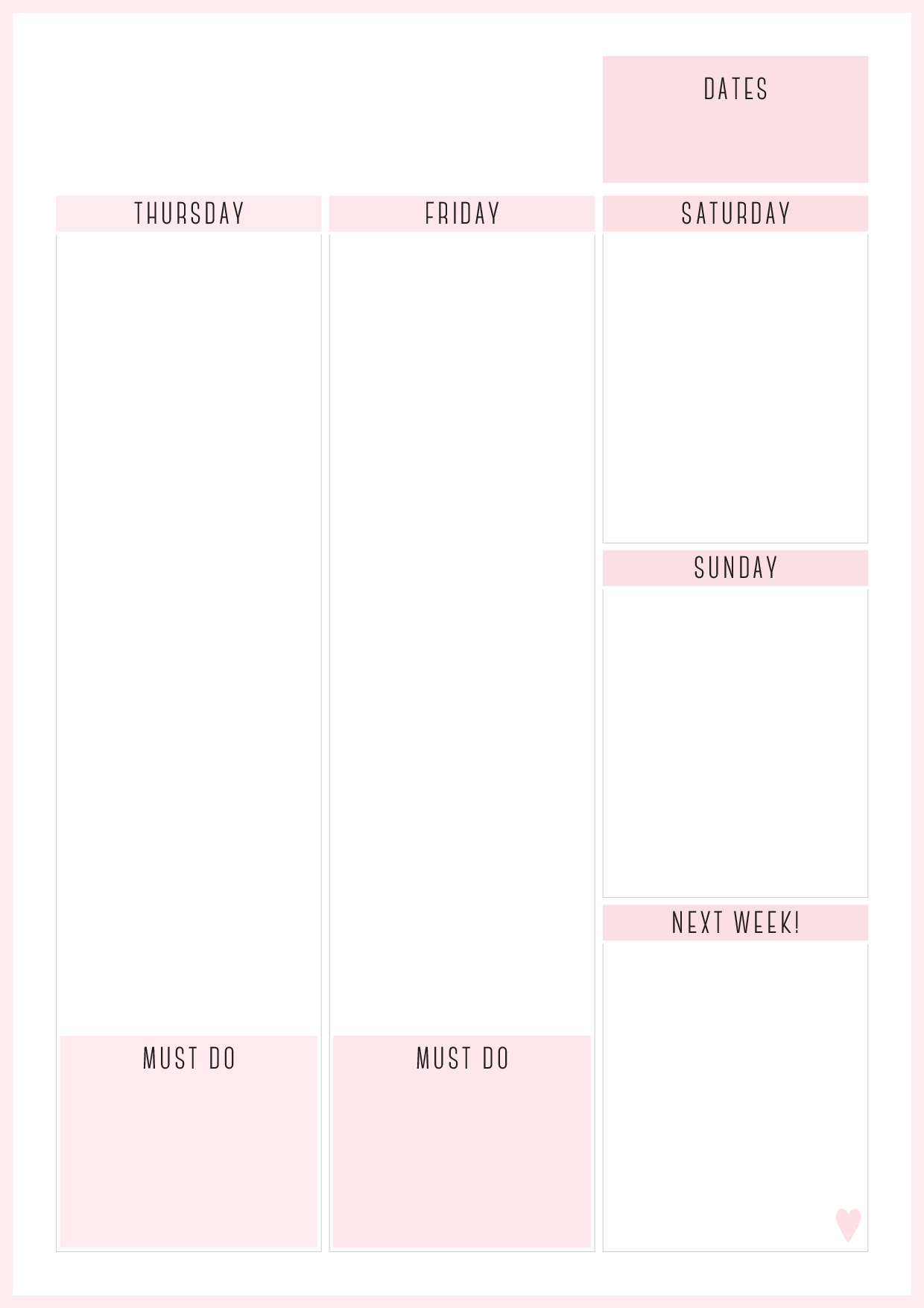 BLUSH - THE WEEKLY PLAN - PORTRAIT - A4.pdf 第2页