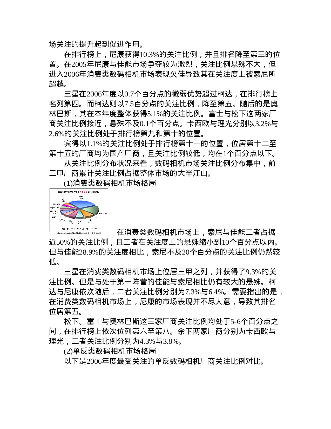 2006年数码相机市场关注与价格调查报告.doc 第3页