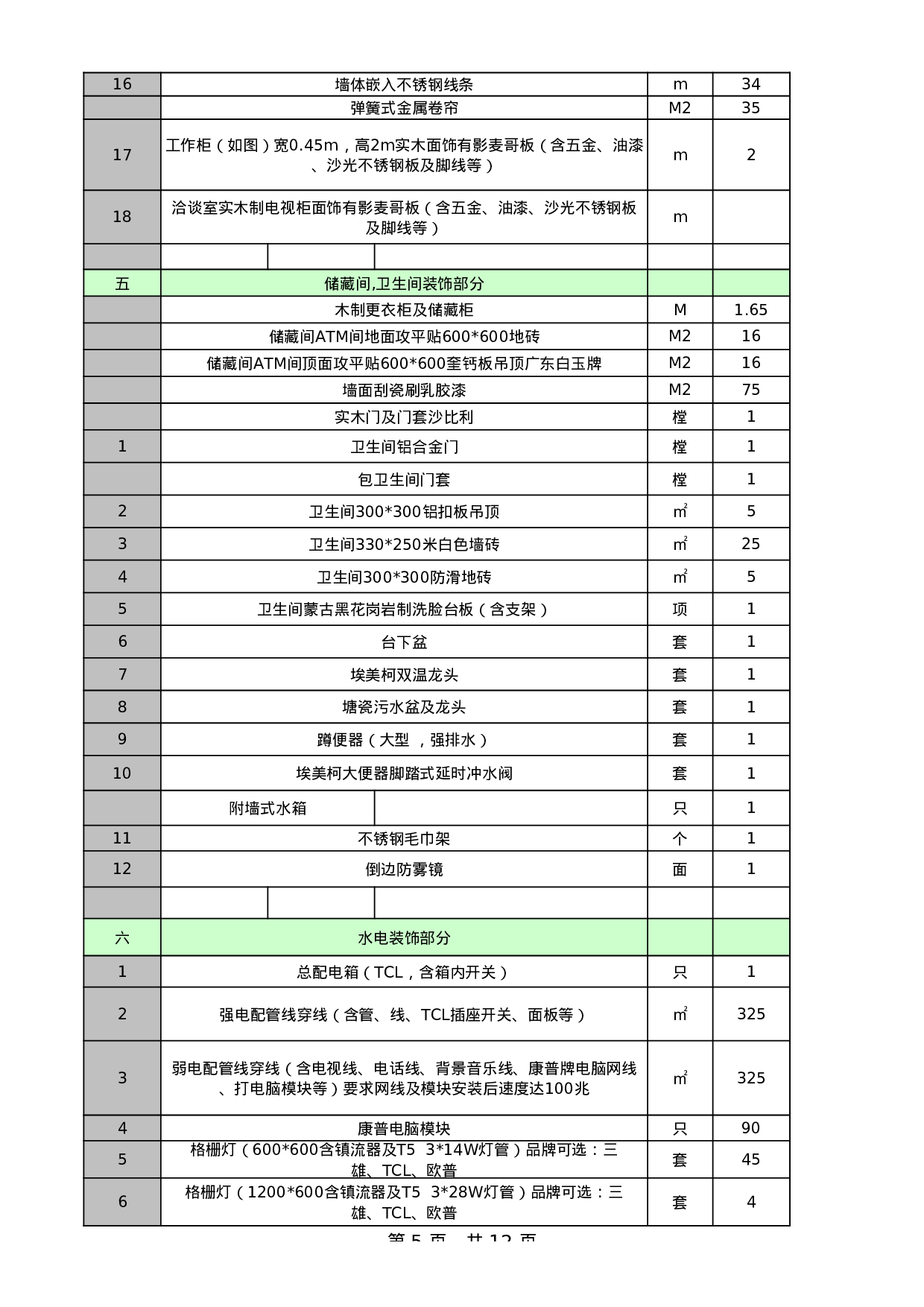 报价单excel模板 (12).xls 第5页