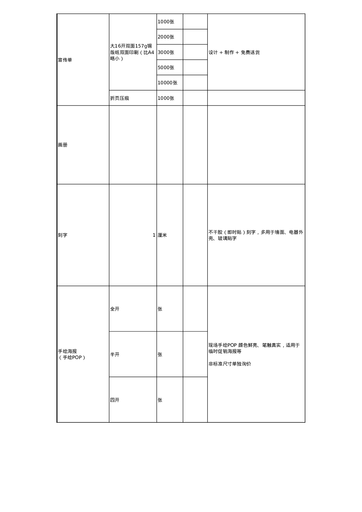 XX广告公司报价单.xls 第6页