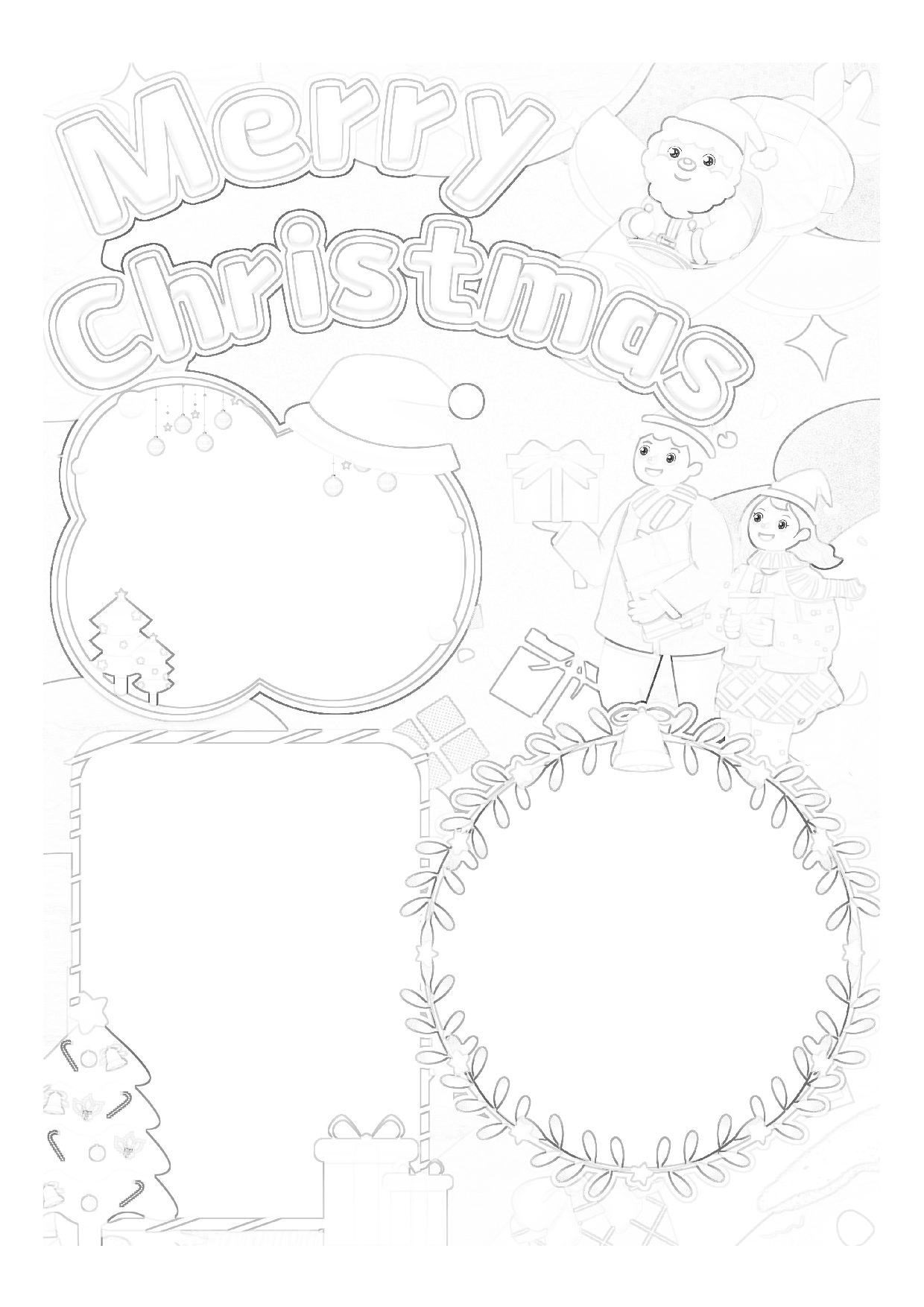 黑板报圣诞节快乐英文手抄报小报模板3.pdf 第1页