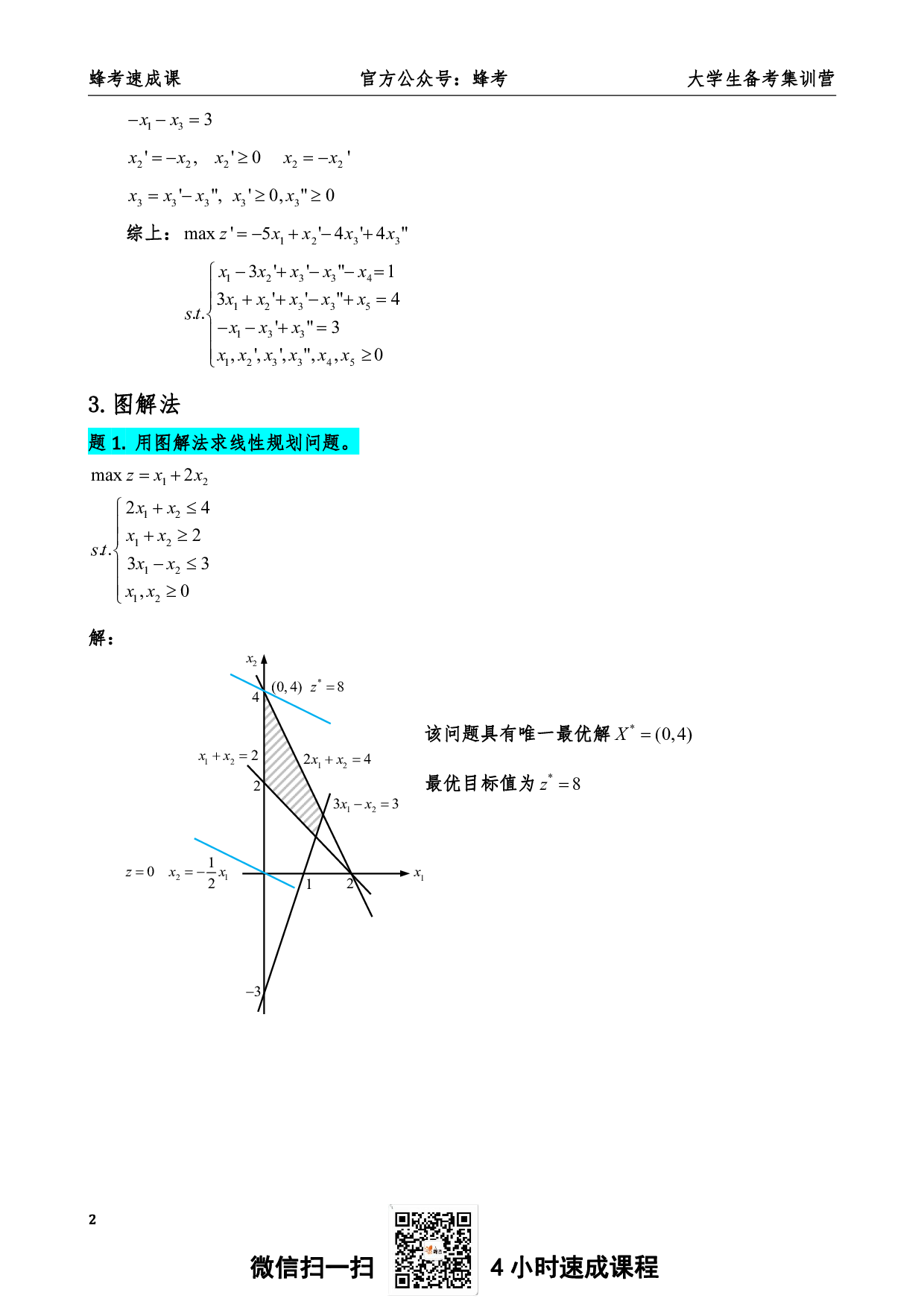 01. 运筹学【蜂考速成课】.pdf 第3页