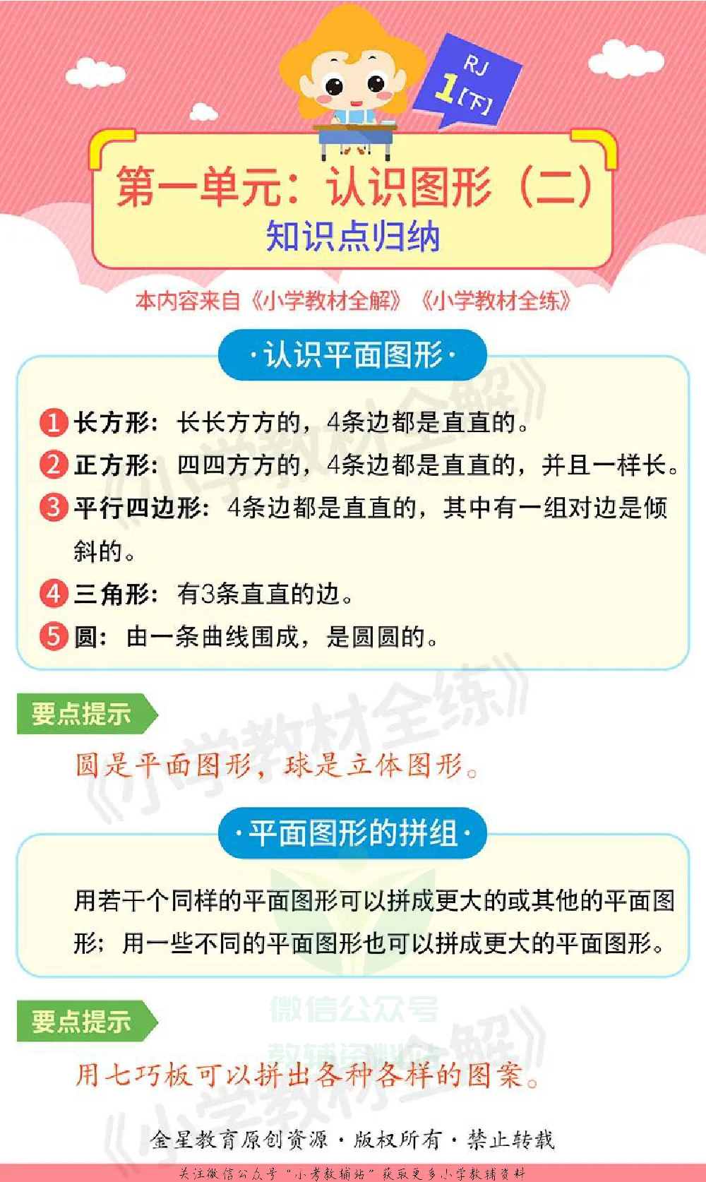 单元知识梳理一年级下册数学人教版.pdf 第1页