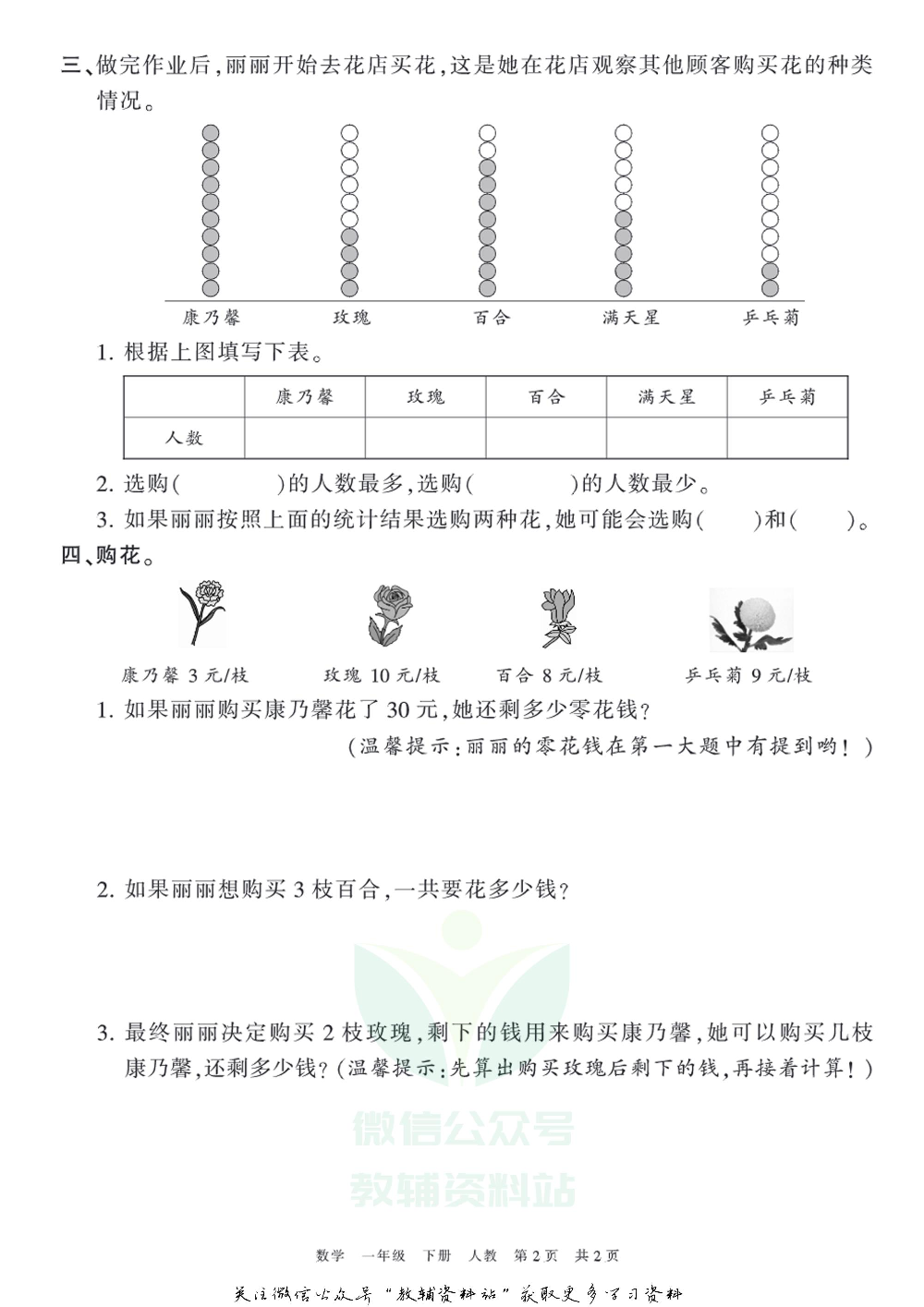 王朝霞·新颖题速递一年级下册数学.pdf 第2页
